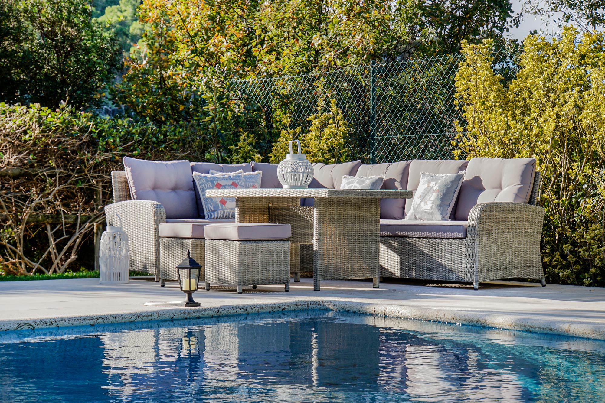 Sofa Set 4 Ratan Sintetico 267X204X90 5 Mm, Exteri