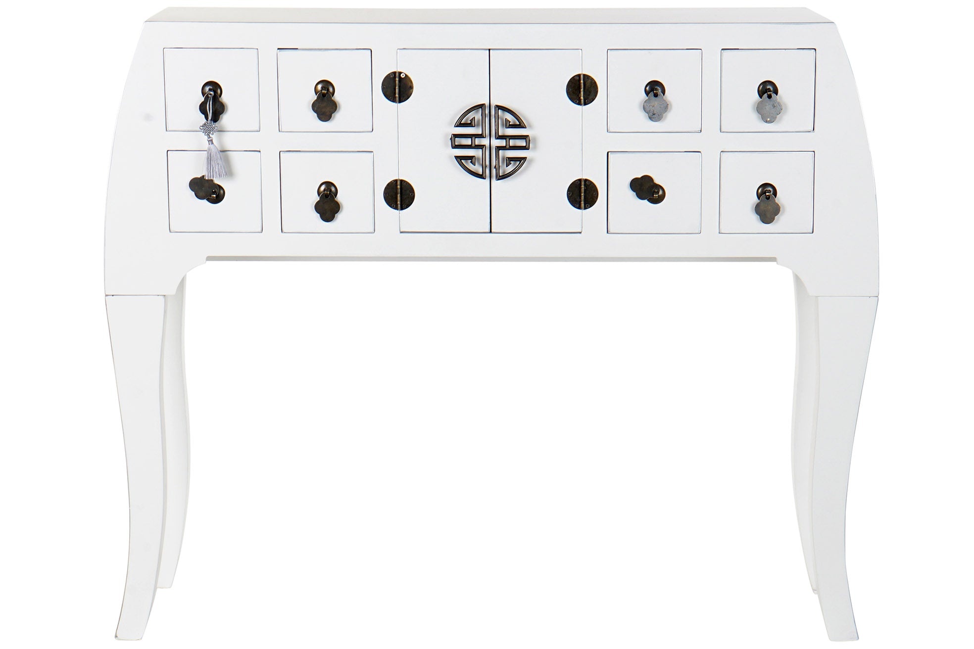 Consola Abeto Mdf 98X26X80 Oriental Blanco