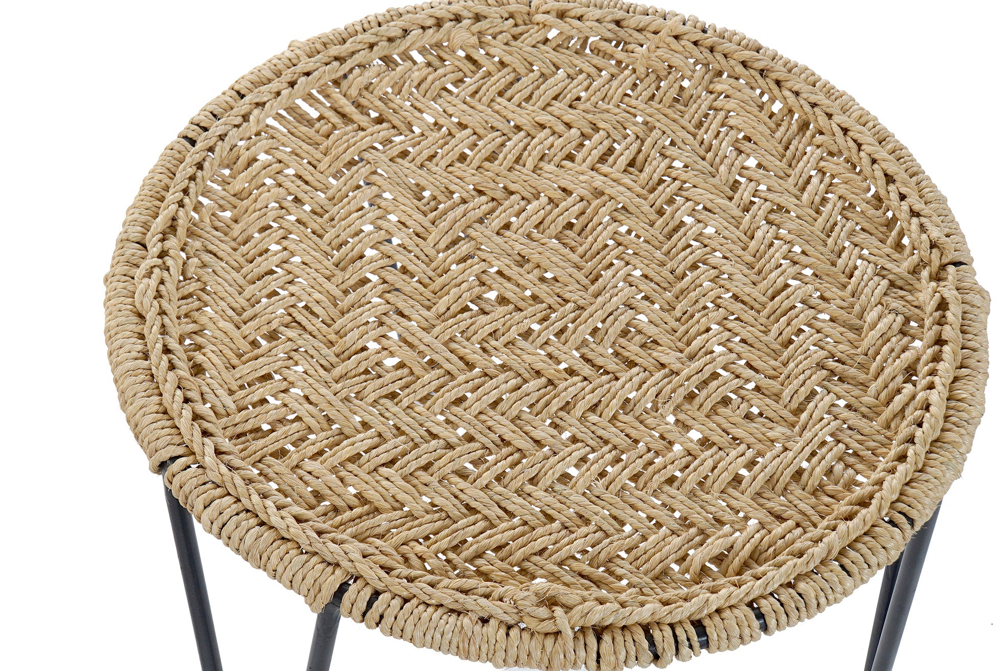 Conjunto de 3 mesas laterais de metal 62x62x40,5 11,00