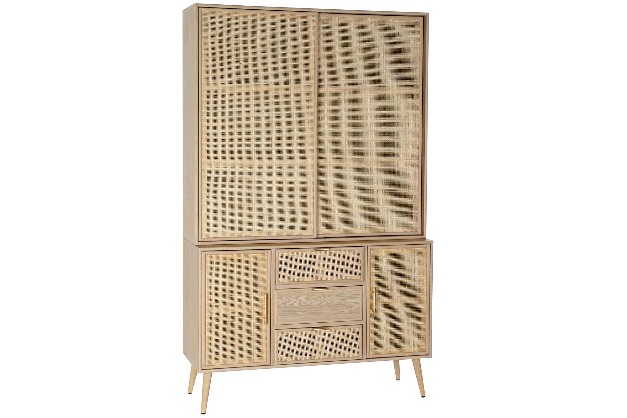 Vitrina Paulownia Mdf 120X38,5X196 55,80 Rejilla