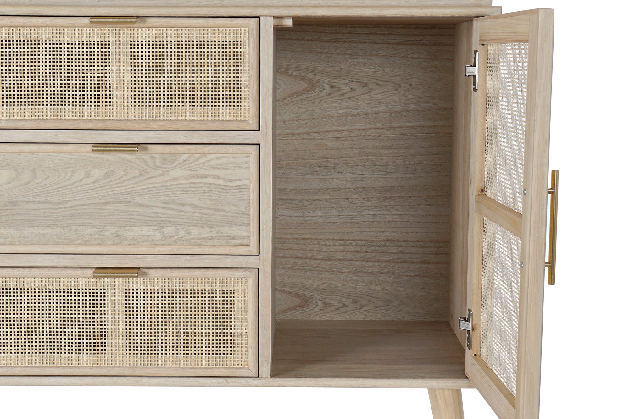 Vitrina Paulownia Mdf 120X38,5X196 55,80 Rejilla