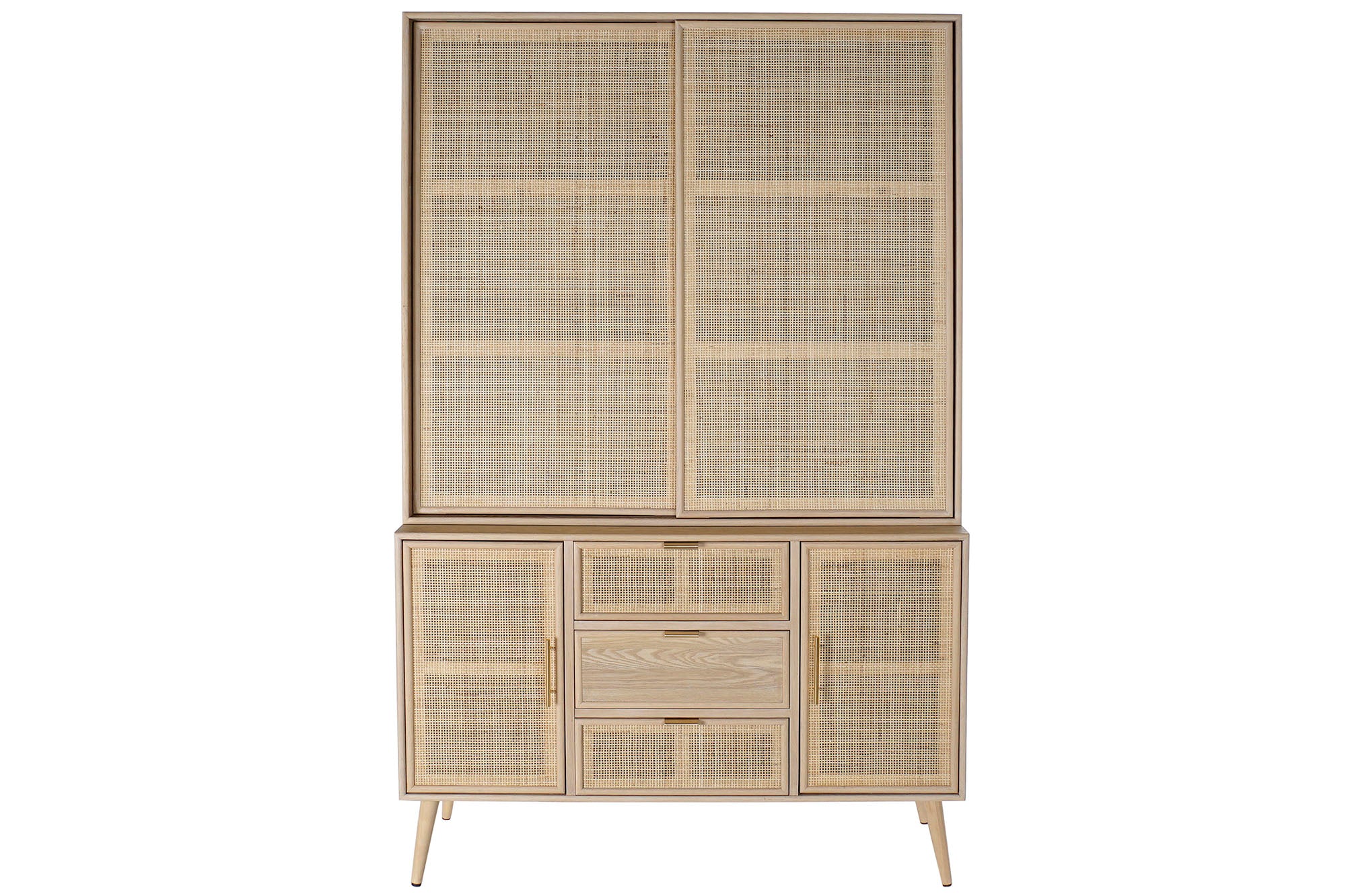 Vitrina Paulownia Mdf 120X38,5X196 55,80 Rejilla