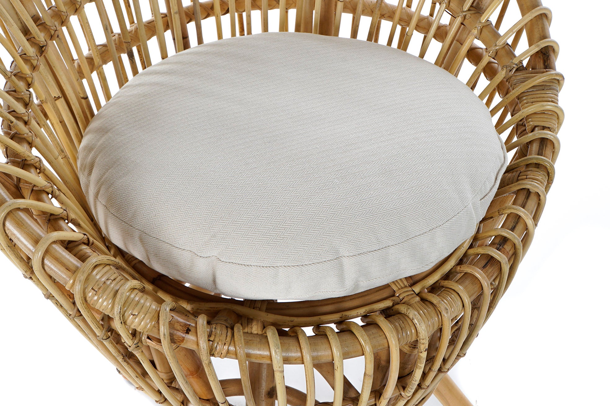 Sillon Ratan Algodon 76X65X85 Con Cojin Natural