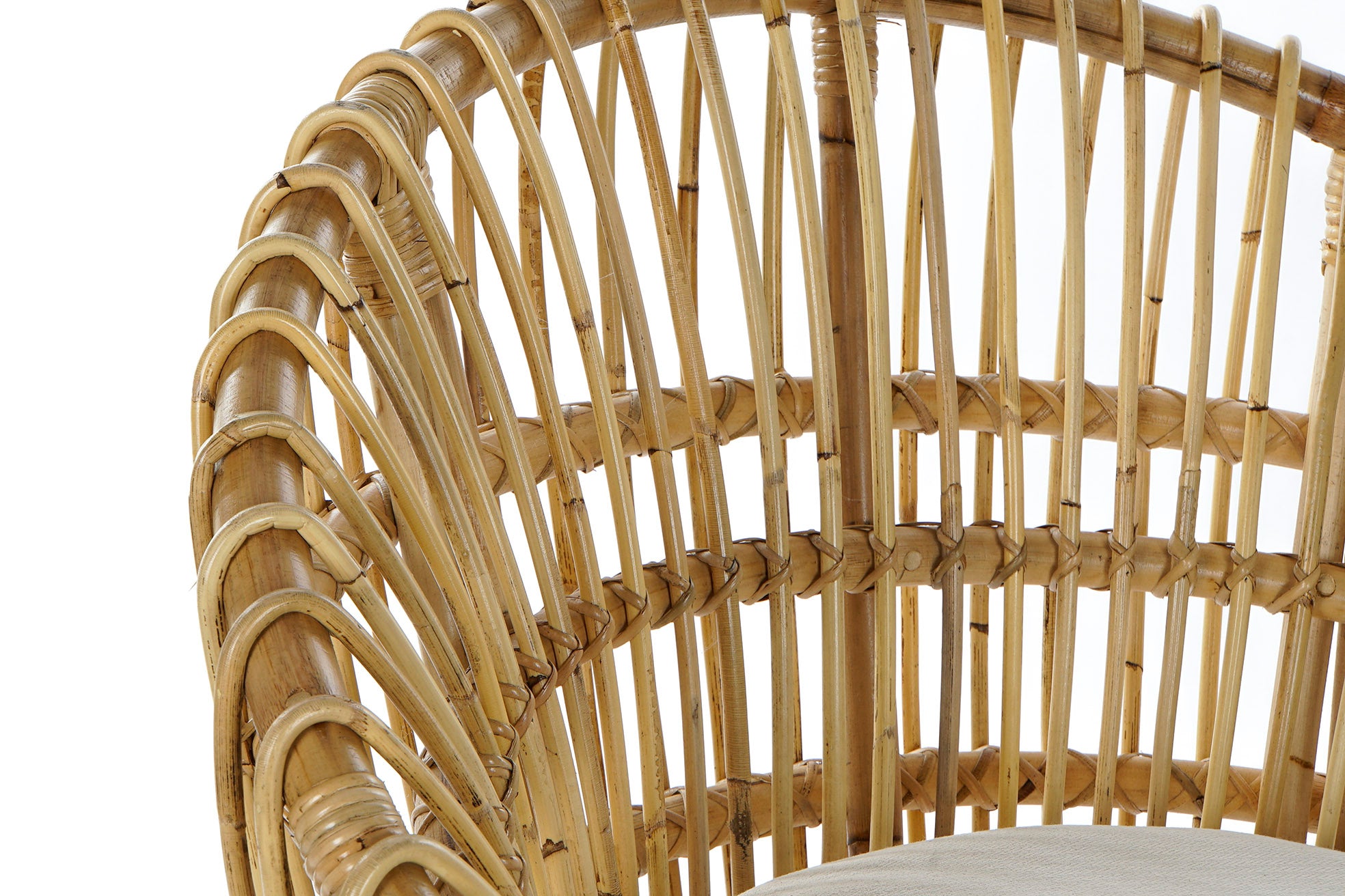 Sillon Ratan Algodon 76X65X85 Con Cojin Natural