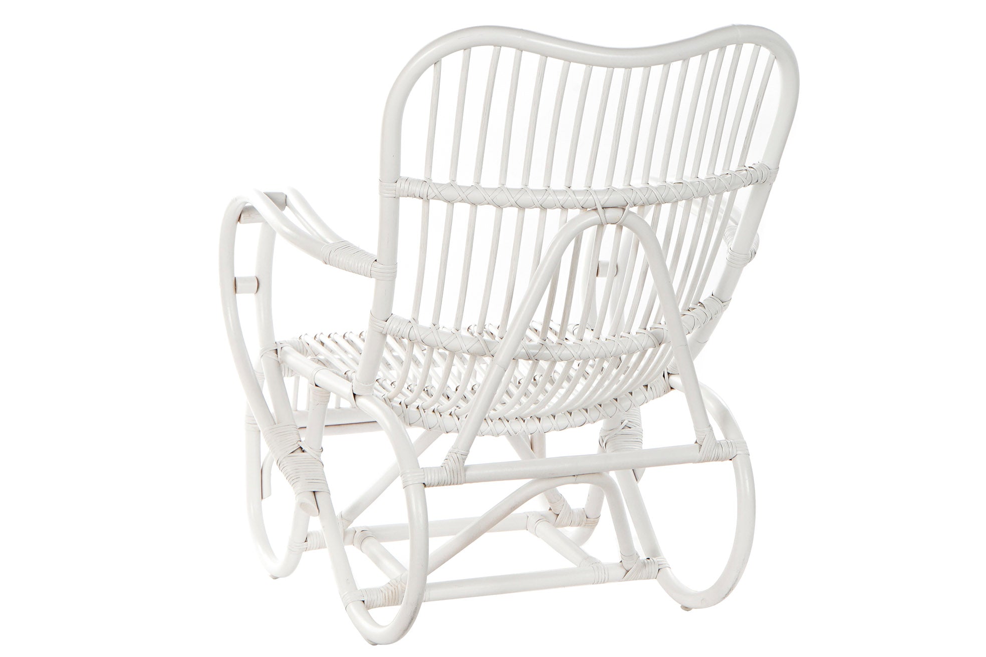 Poltrona de vime 75X85X85 branca