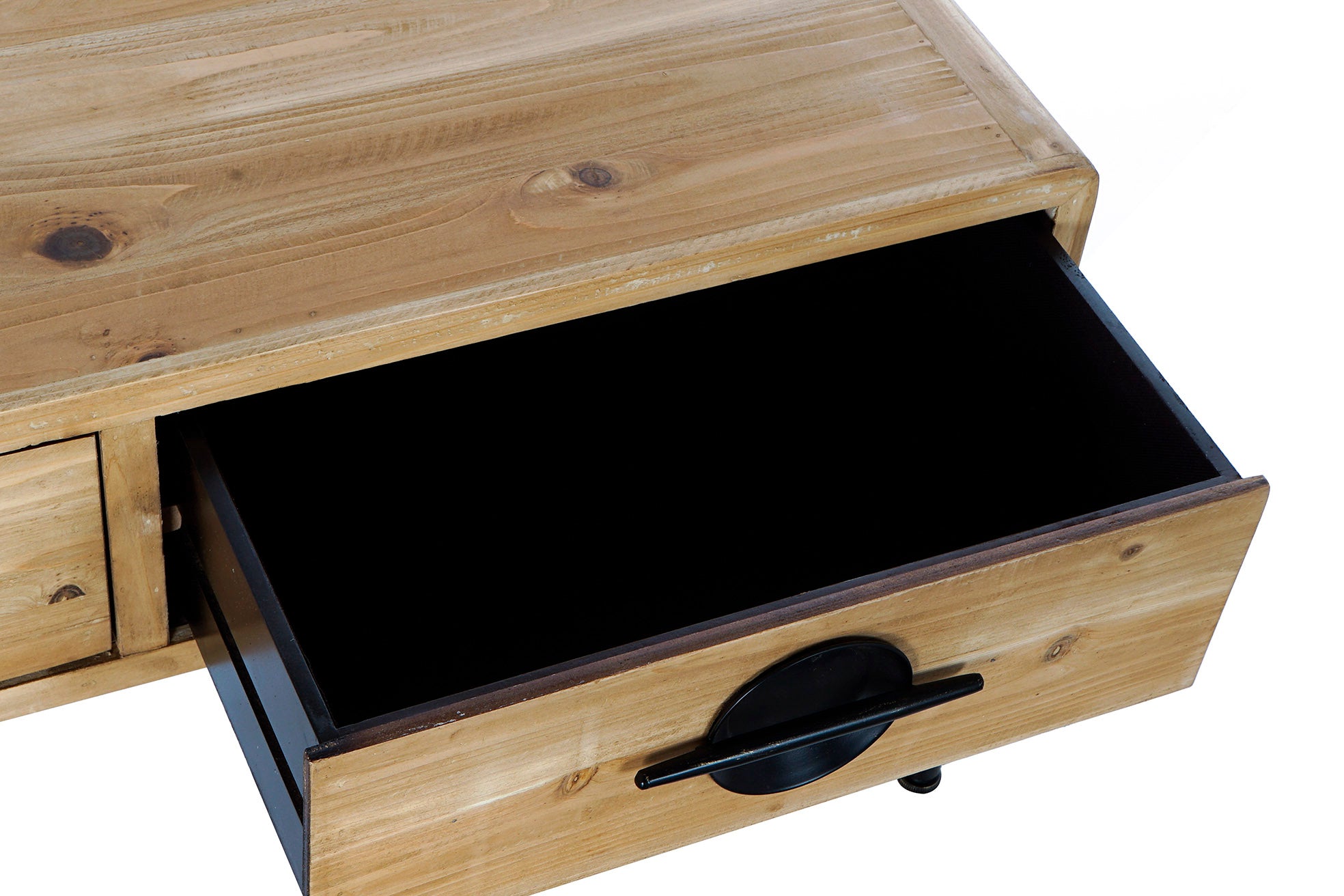 Mesa Centro Abeto Metal 100X50X52,5 Natural Marron