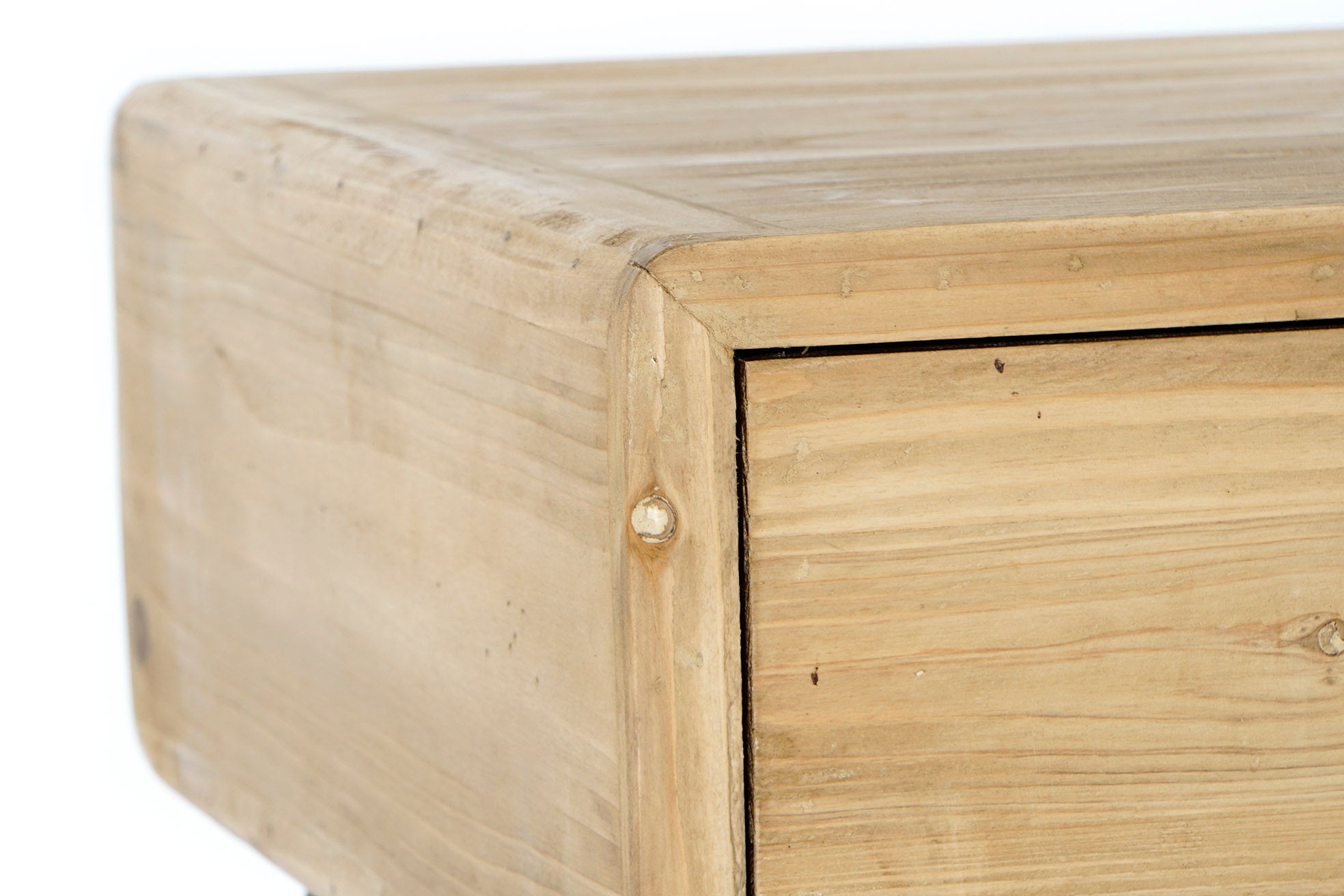 Mesa Centro Abeto Metal 100X50X52,5 Natural Marron