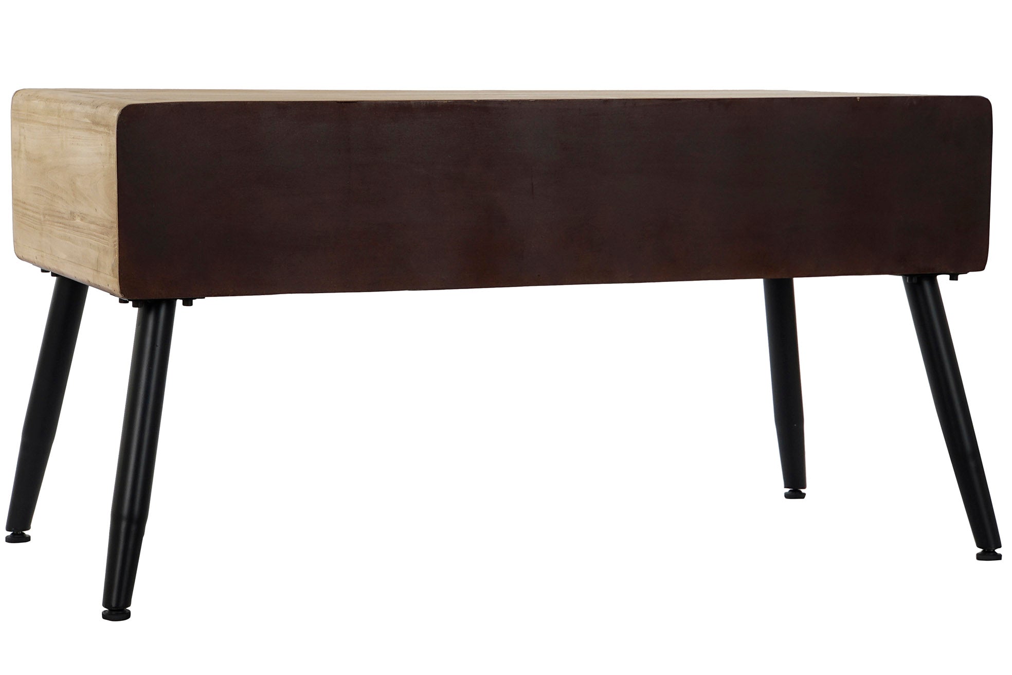 Mesa Centro Abeto Metal 100X50X52,5 Natural Marron