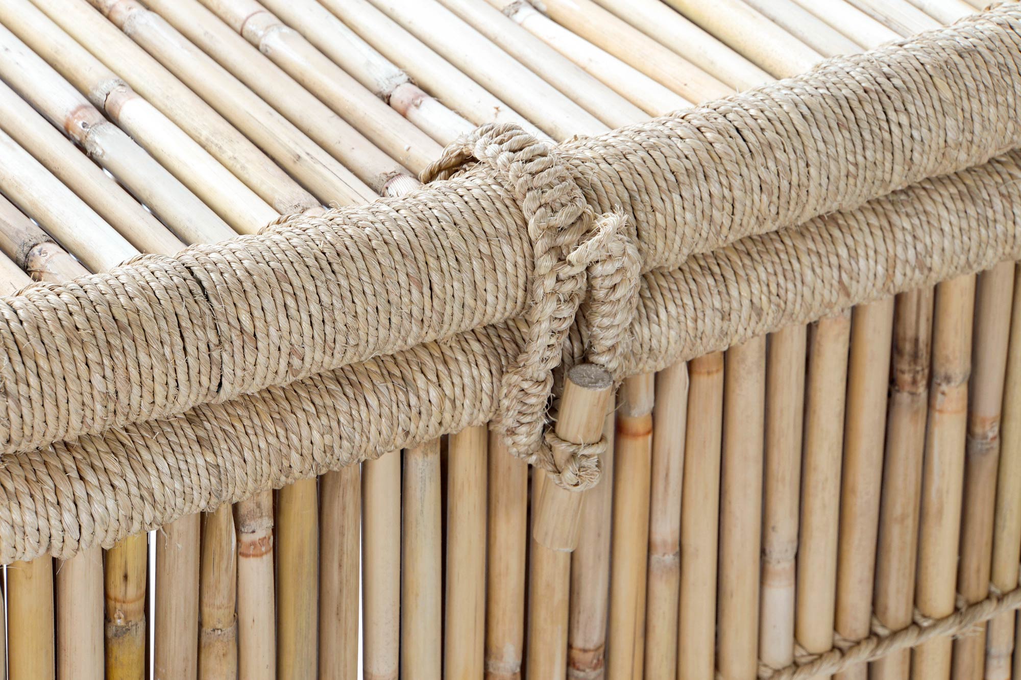 Cesta Set 2 Bambu Cuerda 46X46X55 Natural Natural