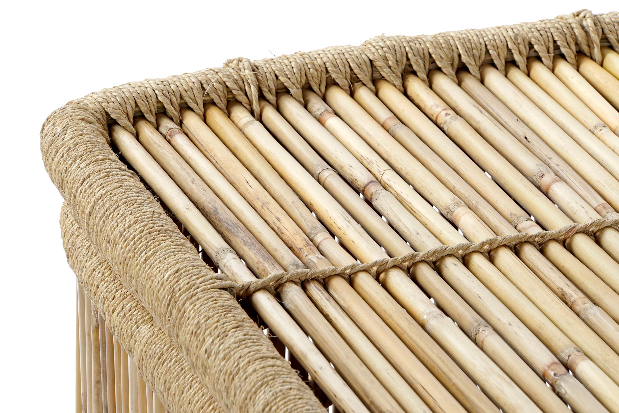 Cesta Set 2 Bambu Cuerda 46X46X55 Natural Natural