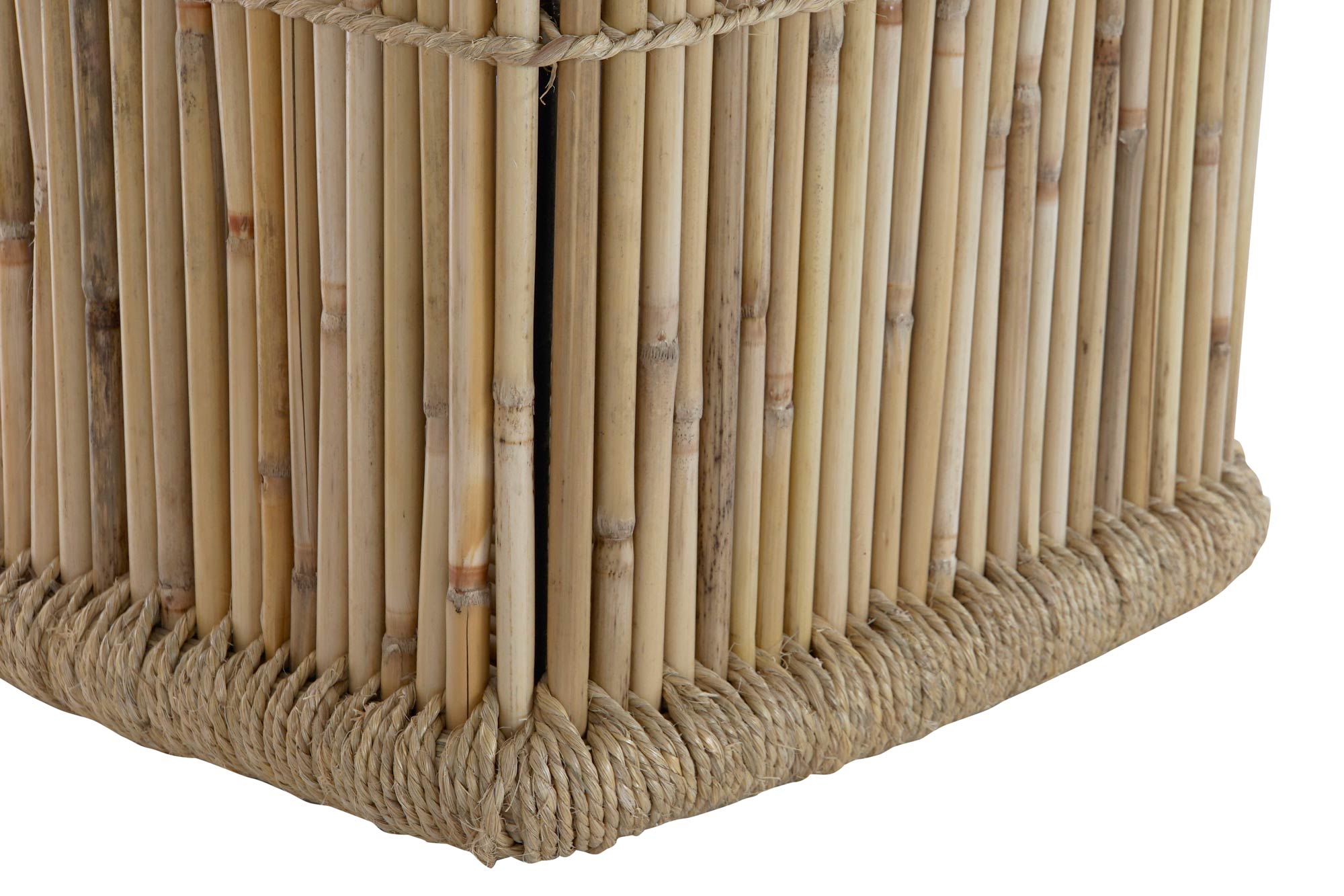 Cesta Set 2 Bambu Cuerda 46X46X55 Natural Natural