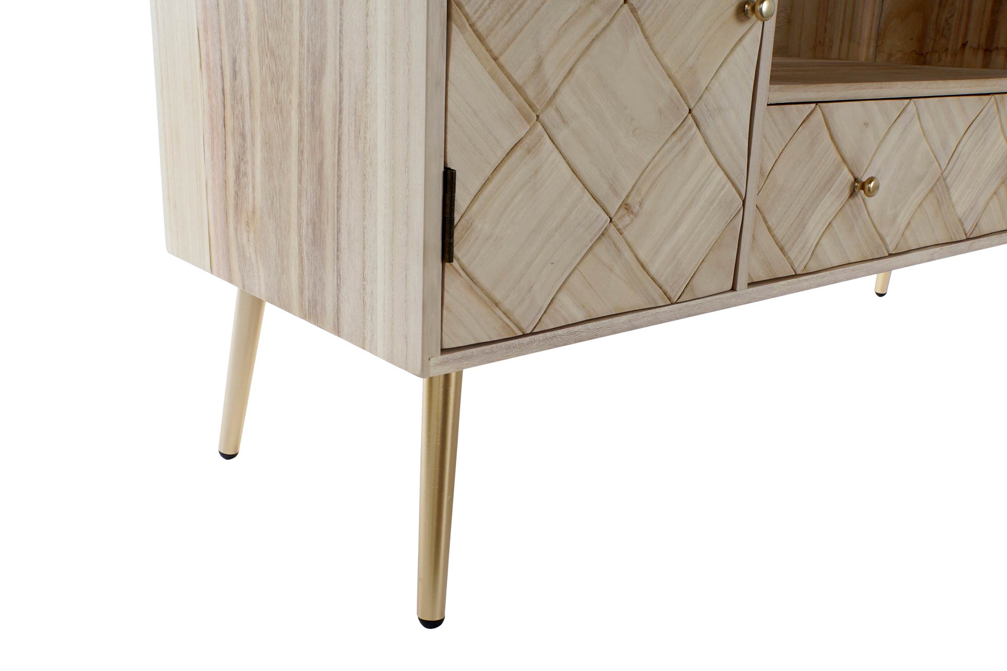 Mueble Tv Paulownia Pino 118X40X65 Natural