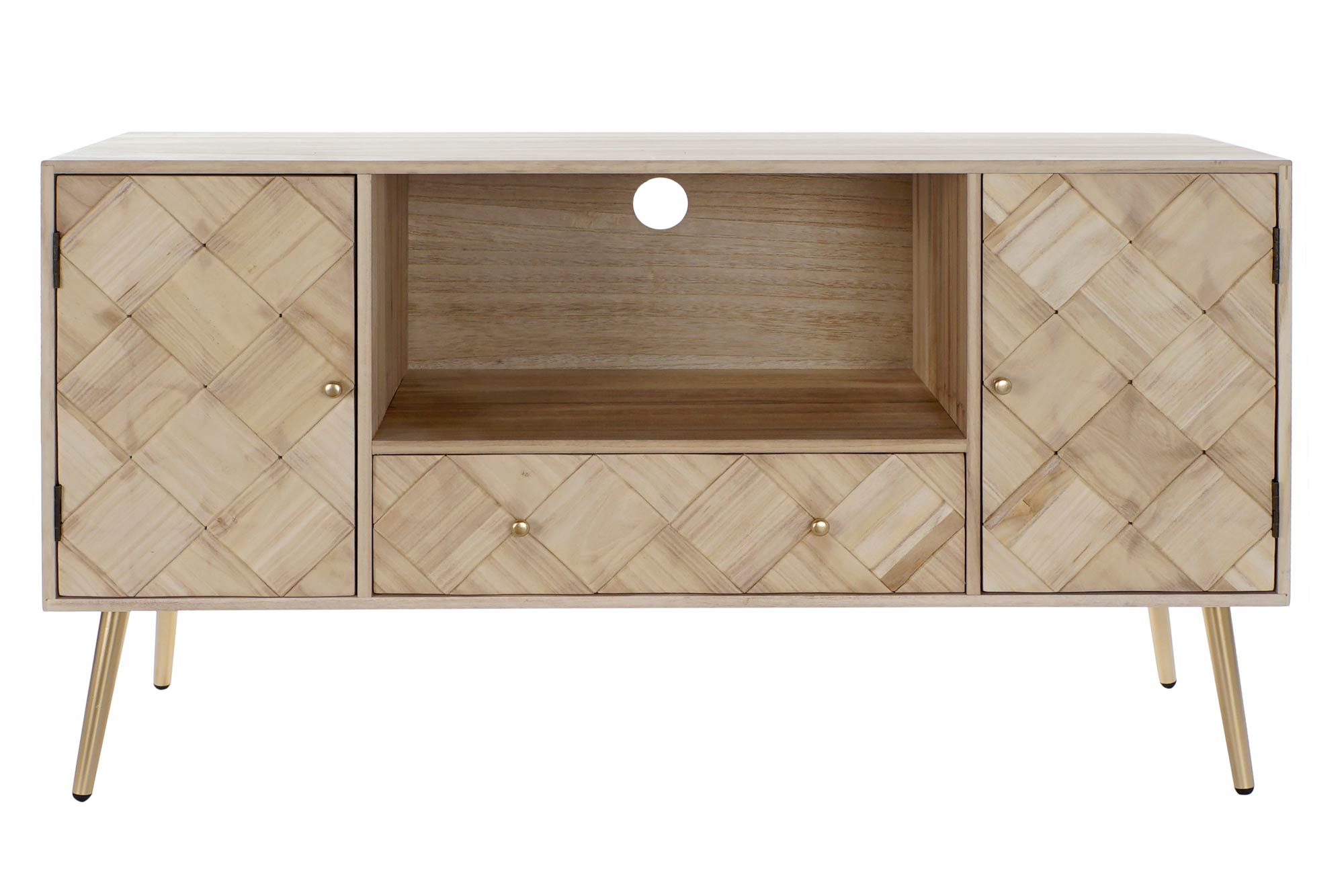 Mueble Tv Paulownia Pino 118X40X65 Natural