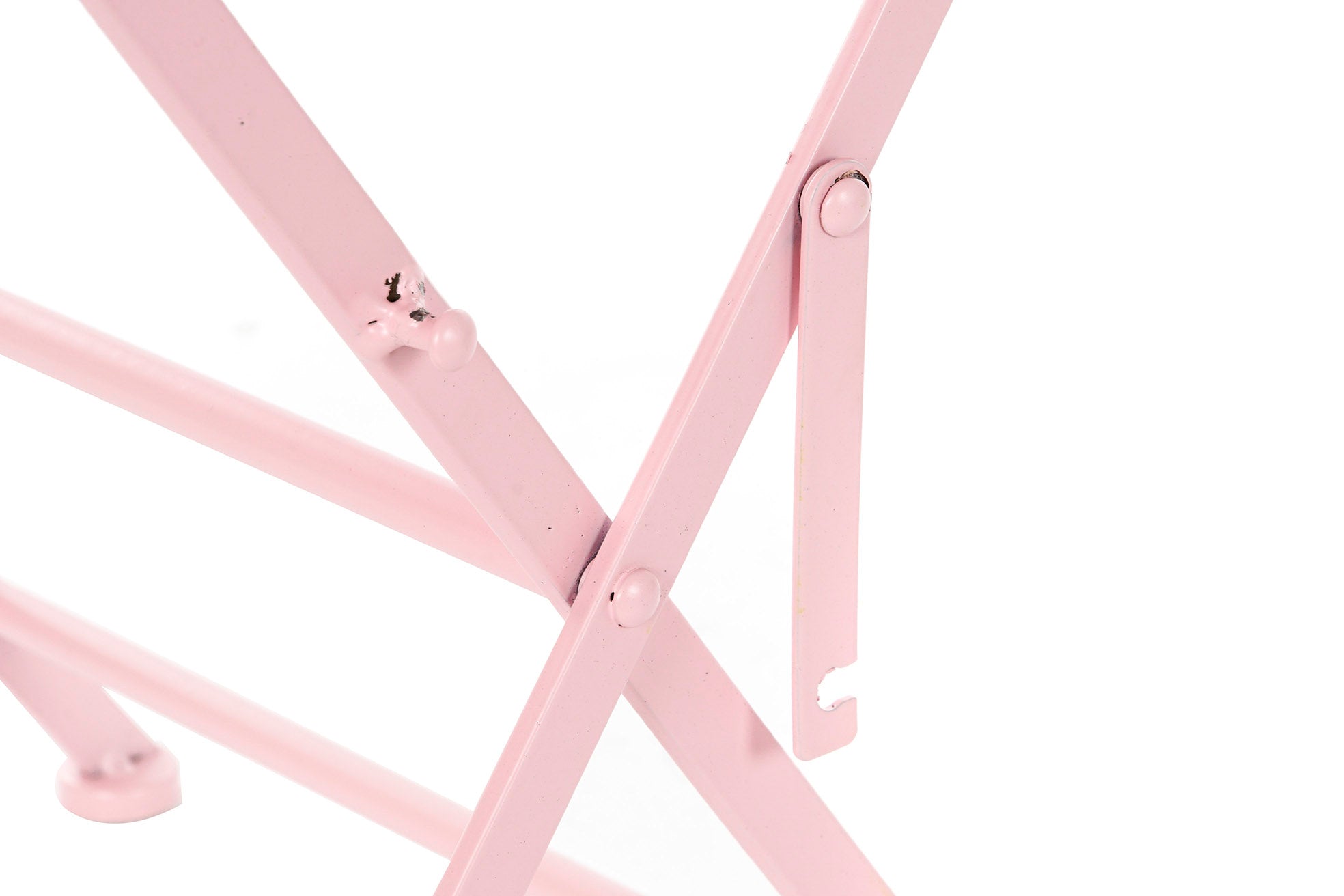 Mesa Set 3 Metal 60X60X75 Plegable Rosa