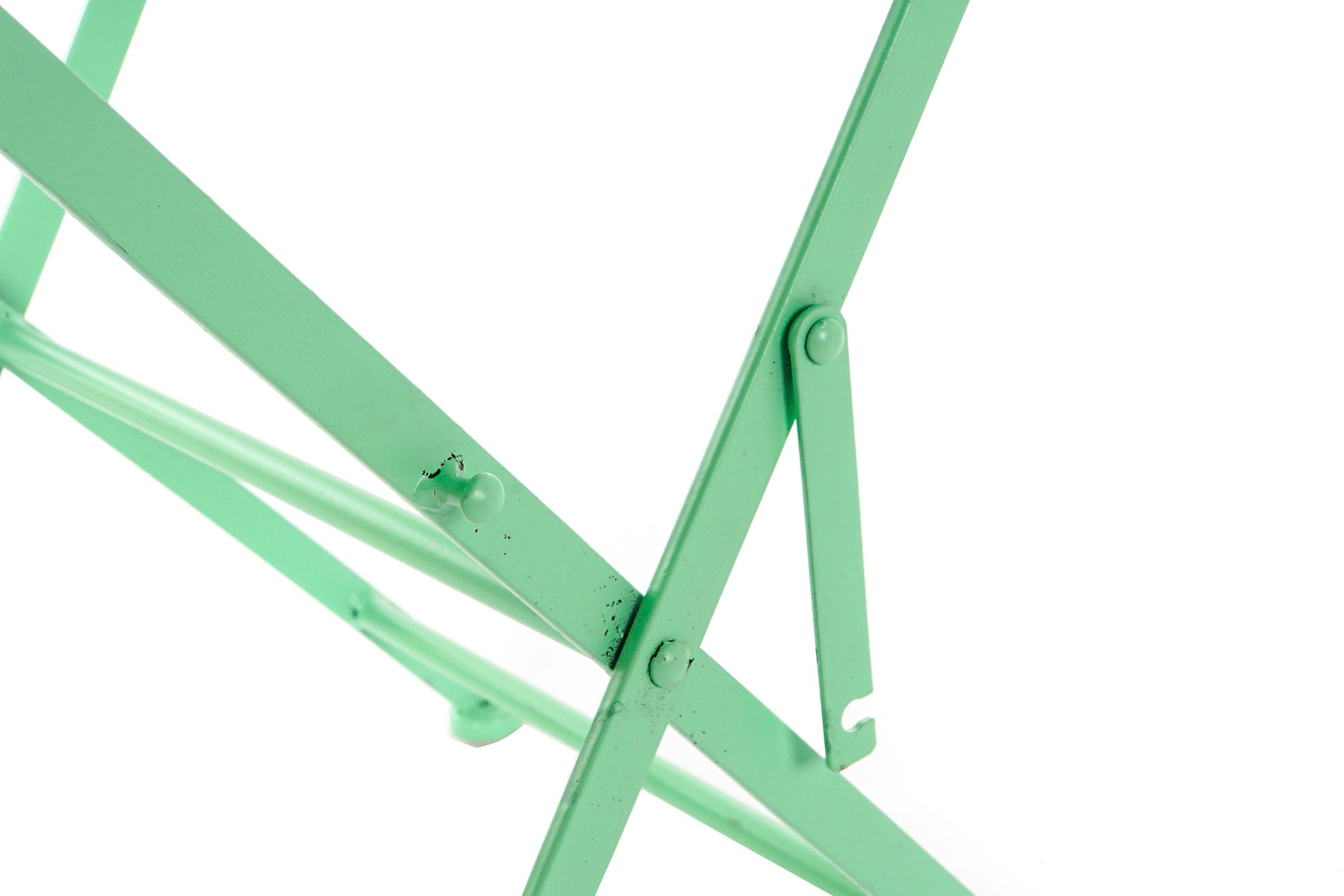 Mesa Set 3 Metal 60X60X75 Plegable Verde Menta