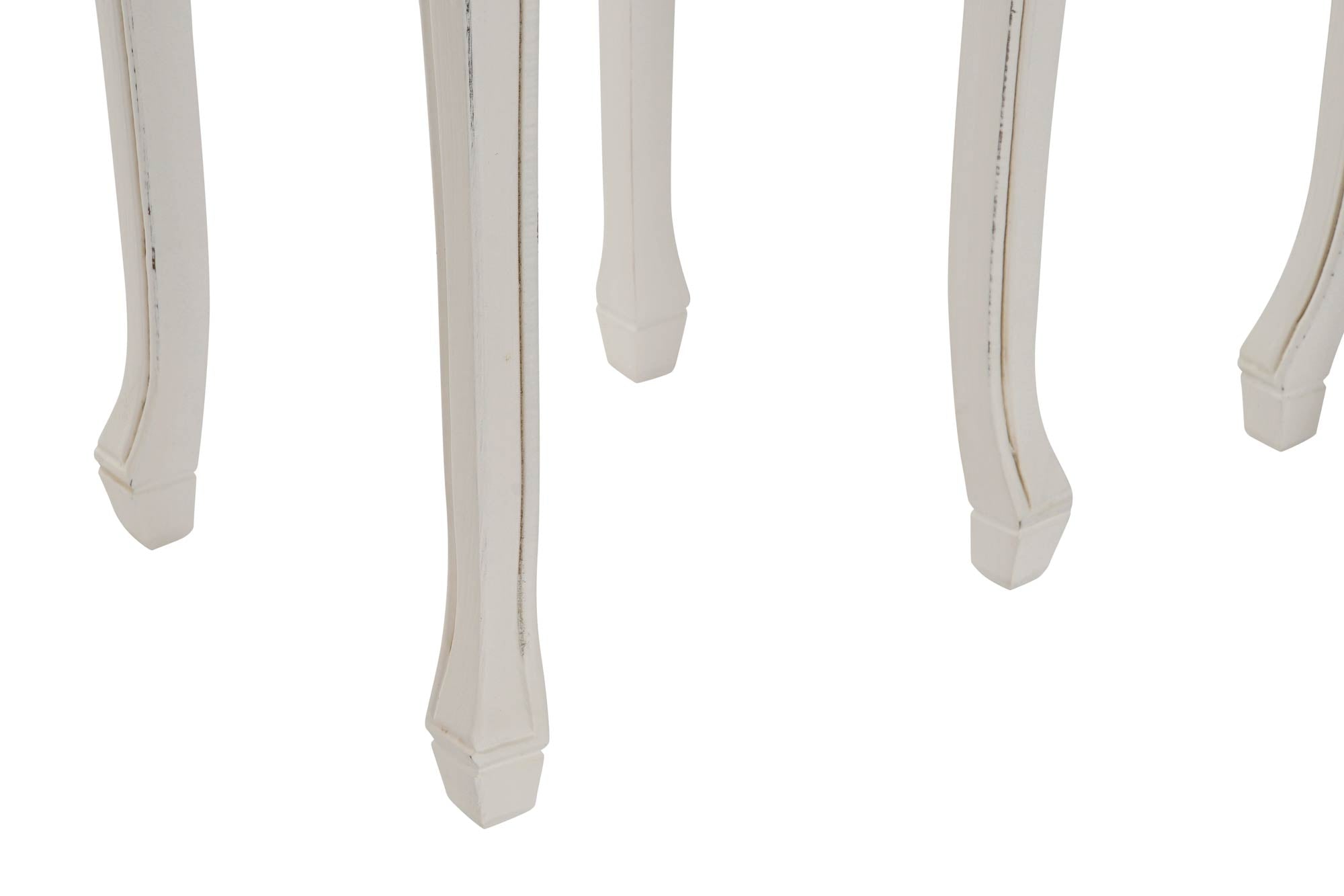 Mesita Auxiliar Set 2 Paulownia 35X35X80 Blanco