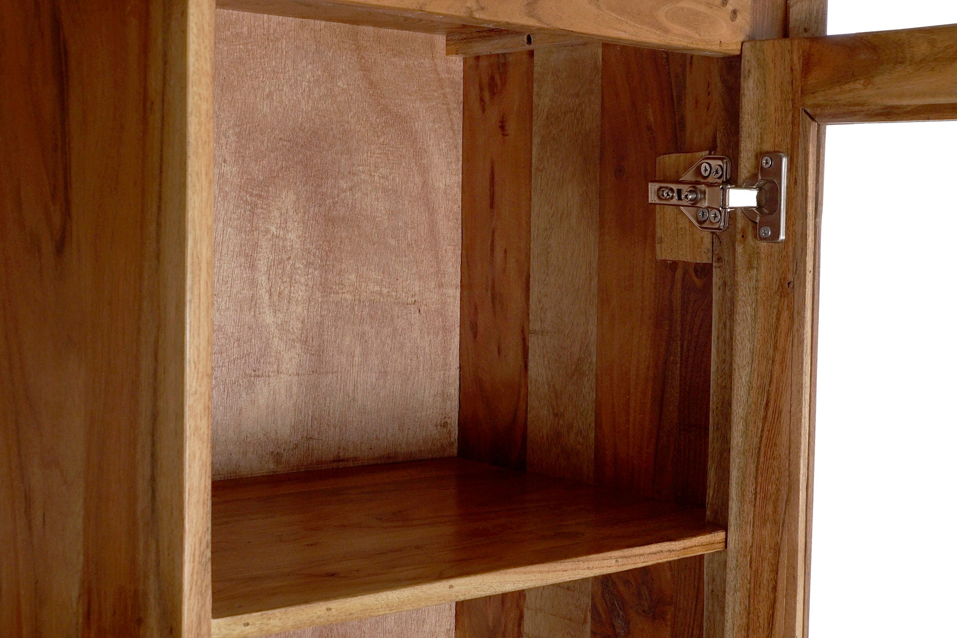 Vitrina Acacia Cristal 145X40X162 Marron
