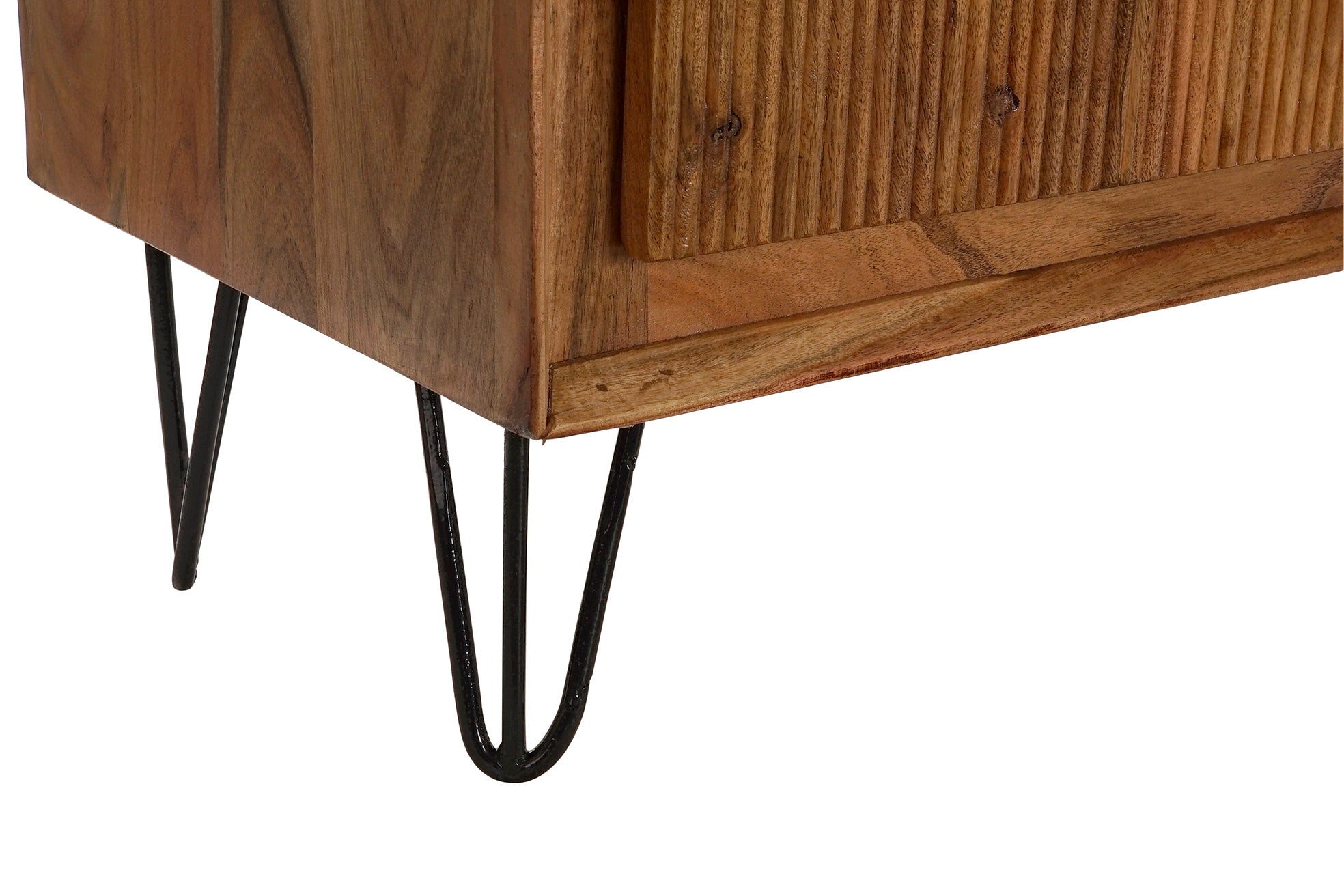 Vitrina Acacia Cristal 145X40X162 Marron
