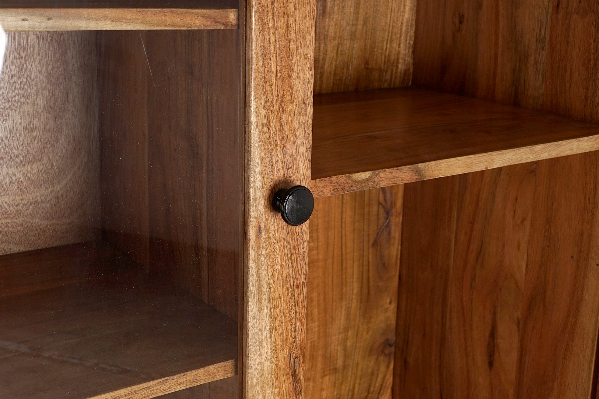 Vitrina Acacia Cristal 145X40X162 Marron