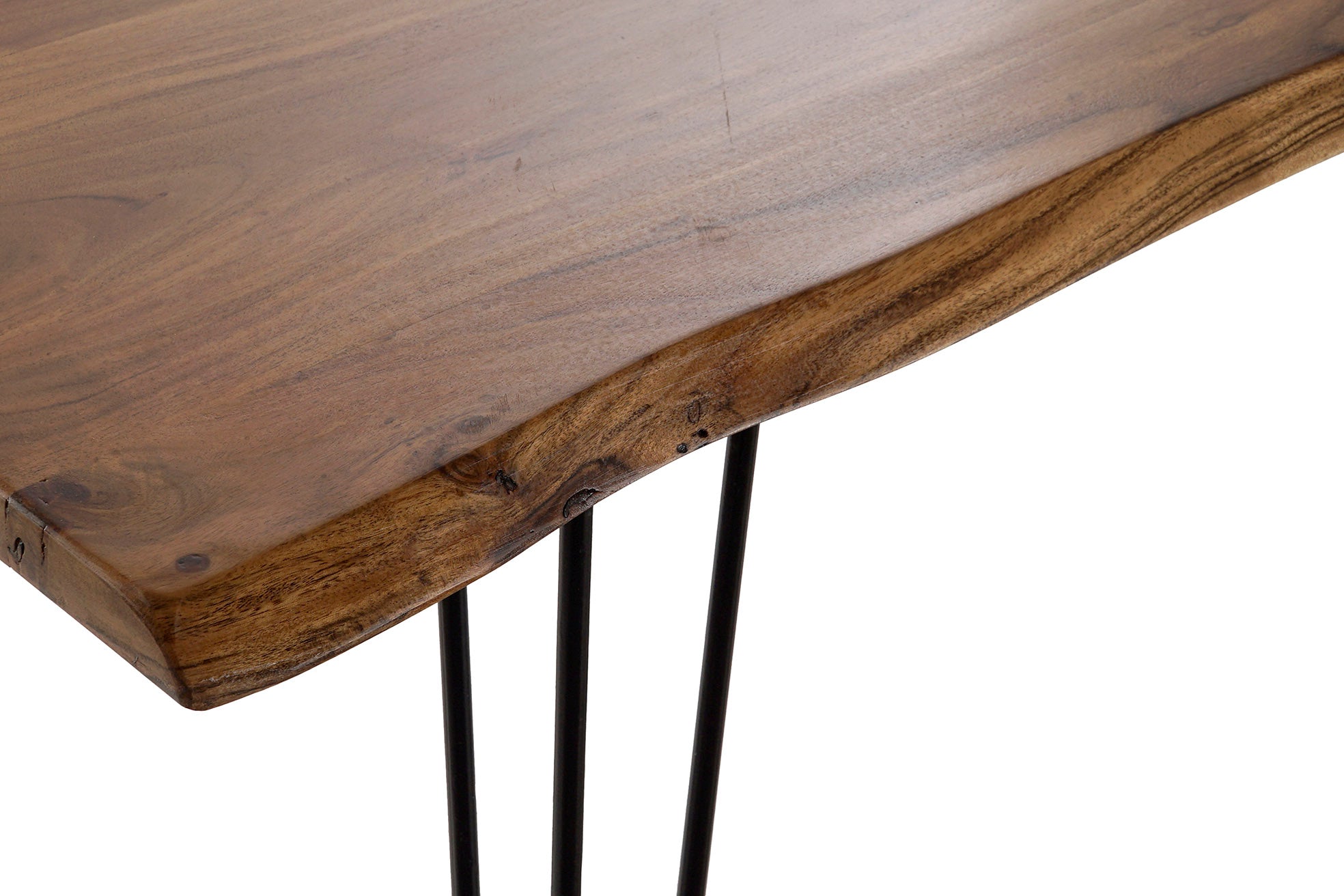 Mesa Comedor Acacia Metal 180X91X76 48,20 Marron