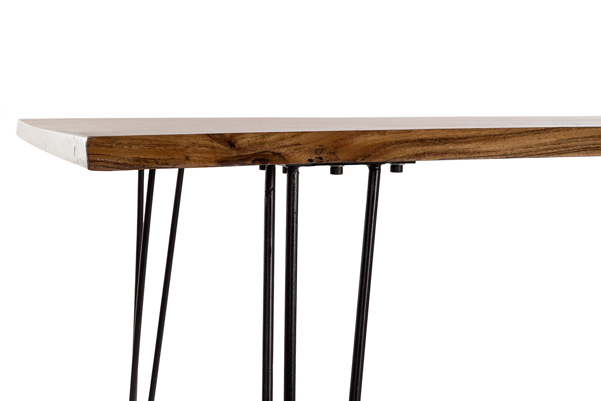 Mesa Comedor Acacia Metal 180X91X76 48,20 Marron