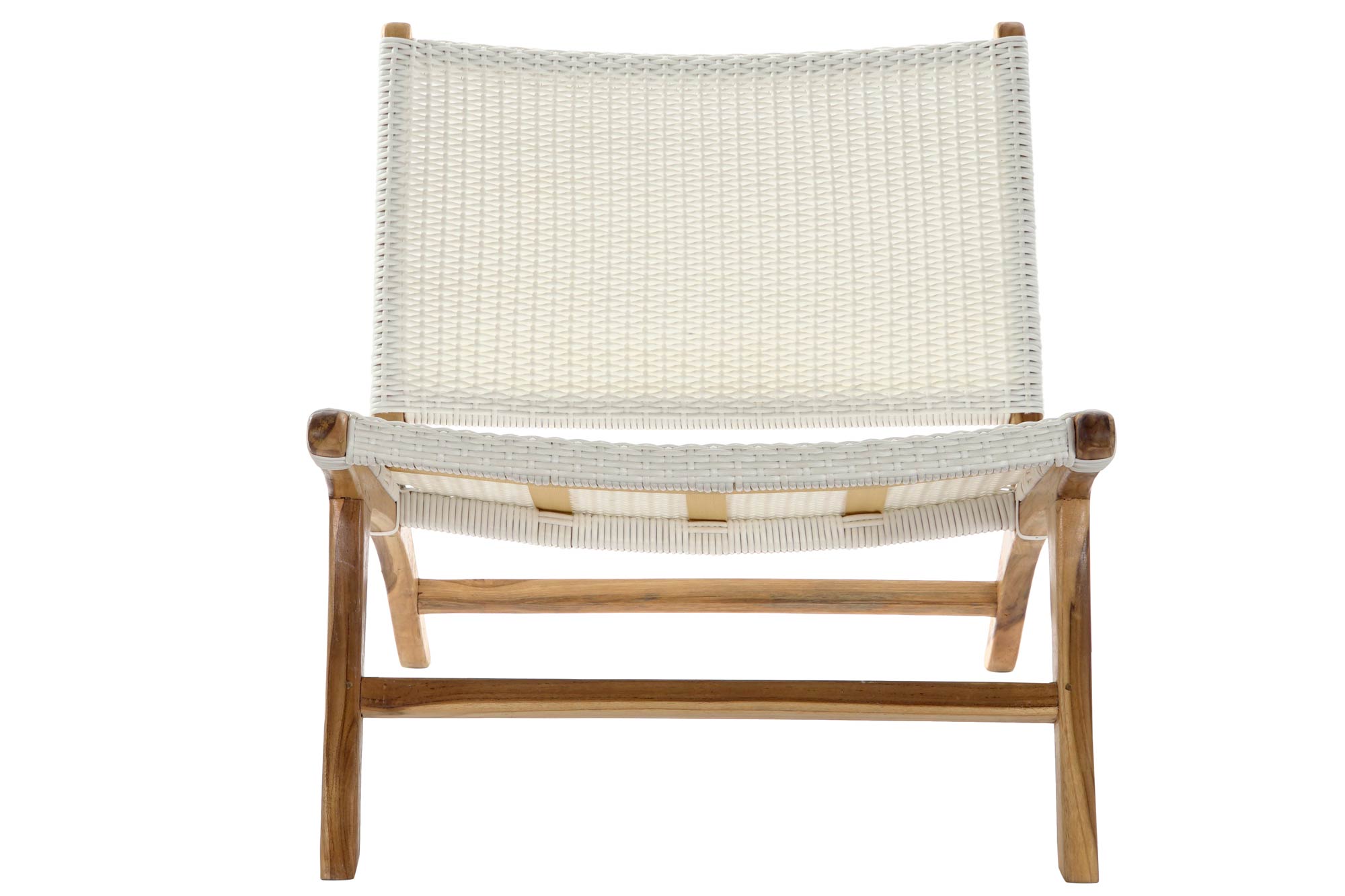 Teak Pvc Armchair 65X80X68 White