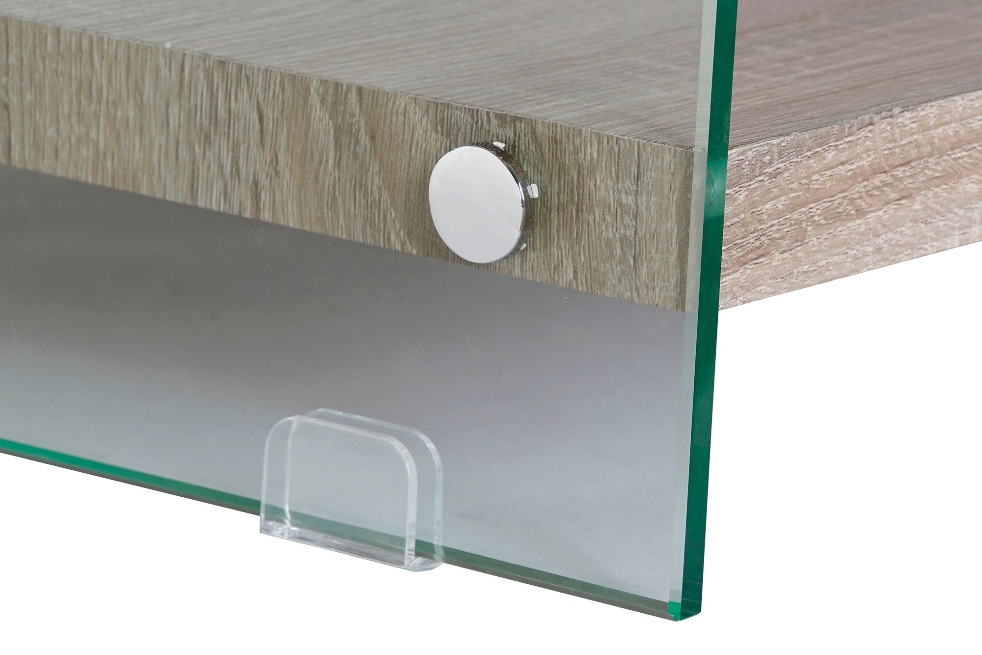 Mesa Centro Cristal Mdf 130X65X35,5 Templado