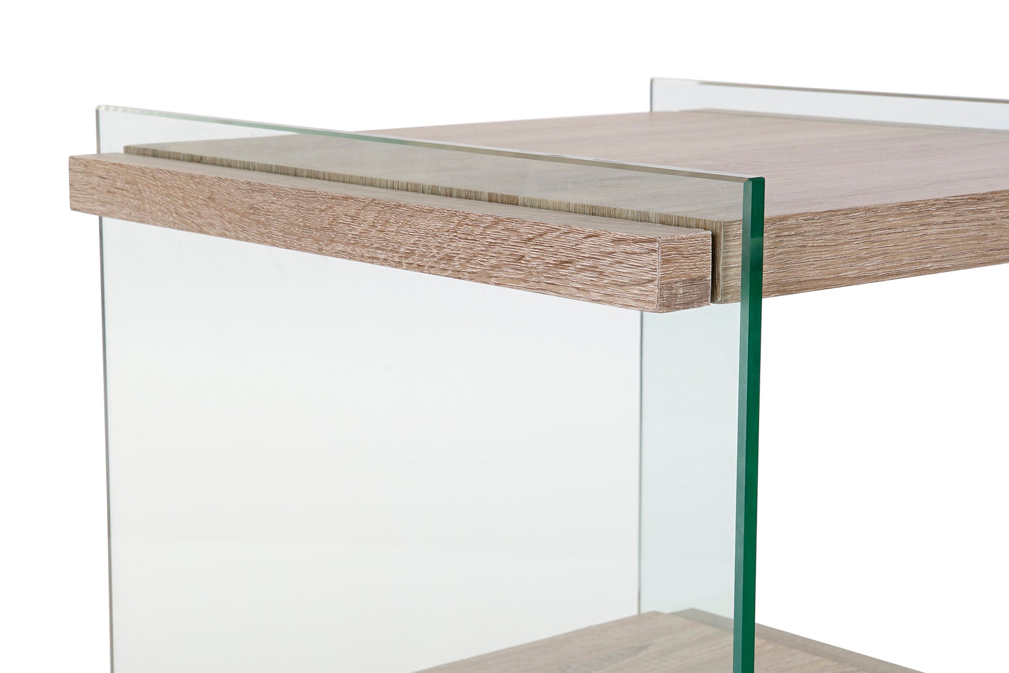 Mesita De Noche Cristal Mdf 50X50X49 Templado