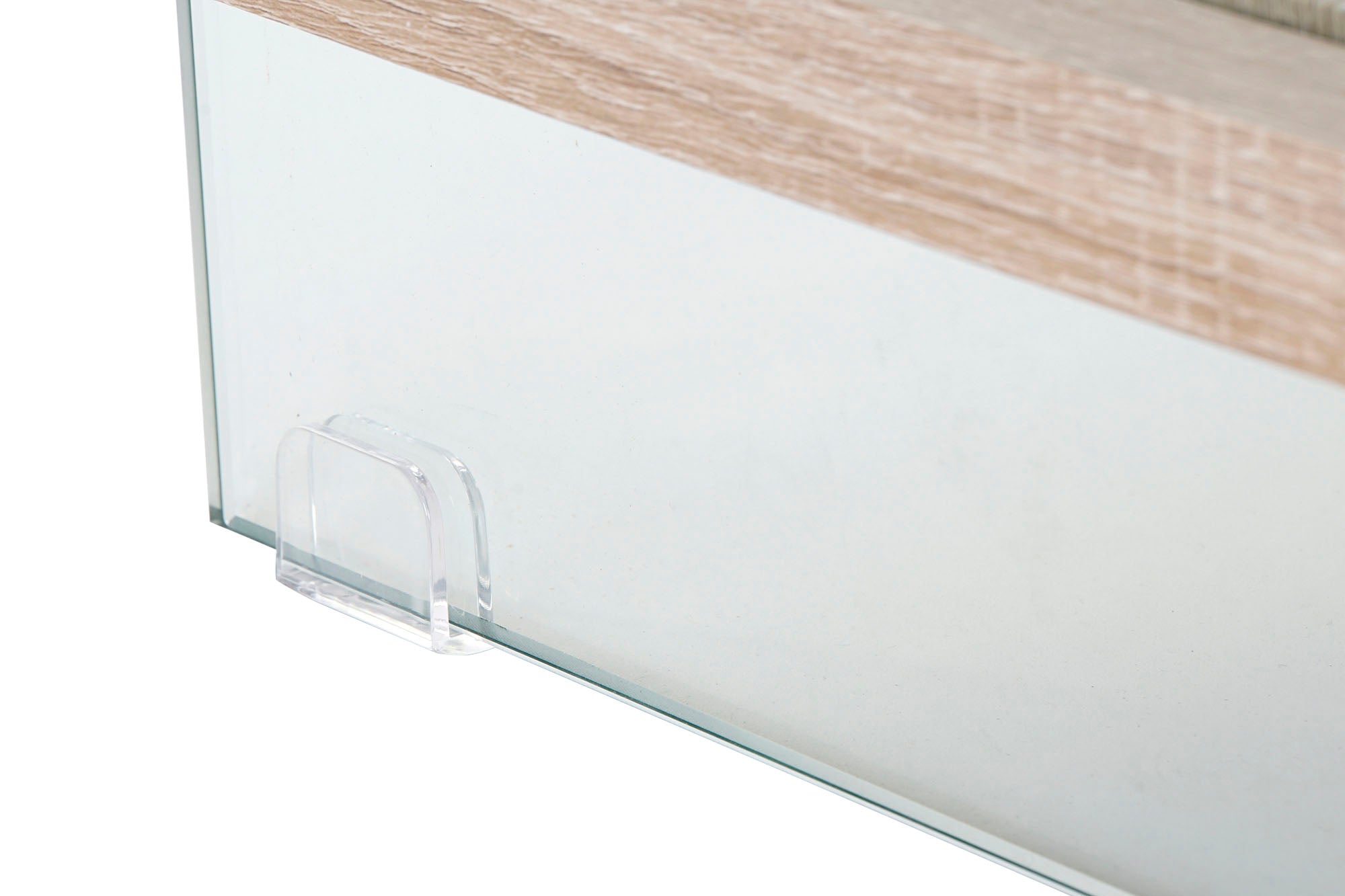 Mesita De Noche Cristal Mdf 50X50X49 Templado