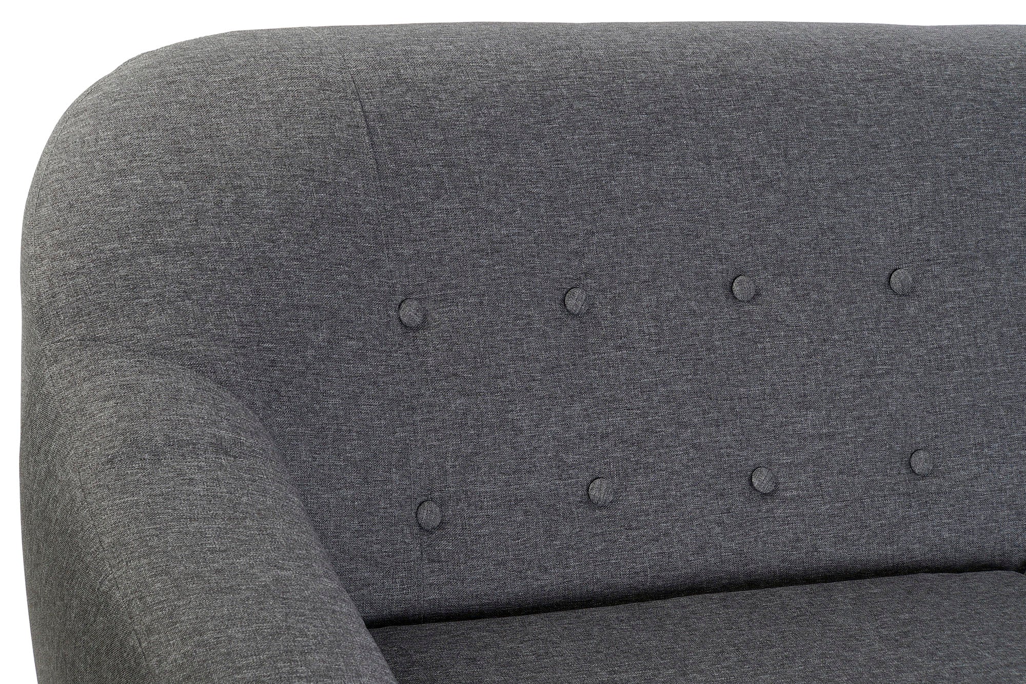 Sofa Poliester Rubberwood 230X144X84 3 Plazas Gris