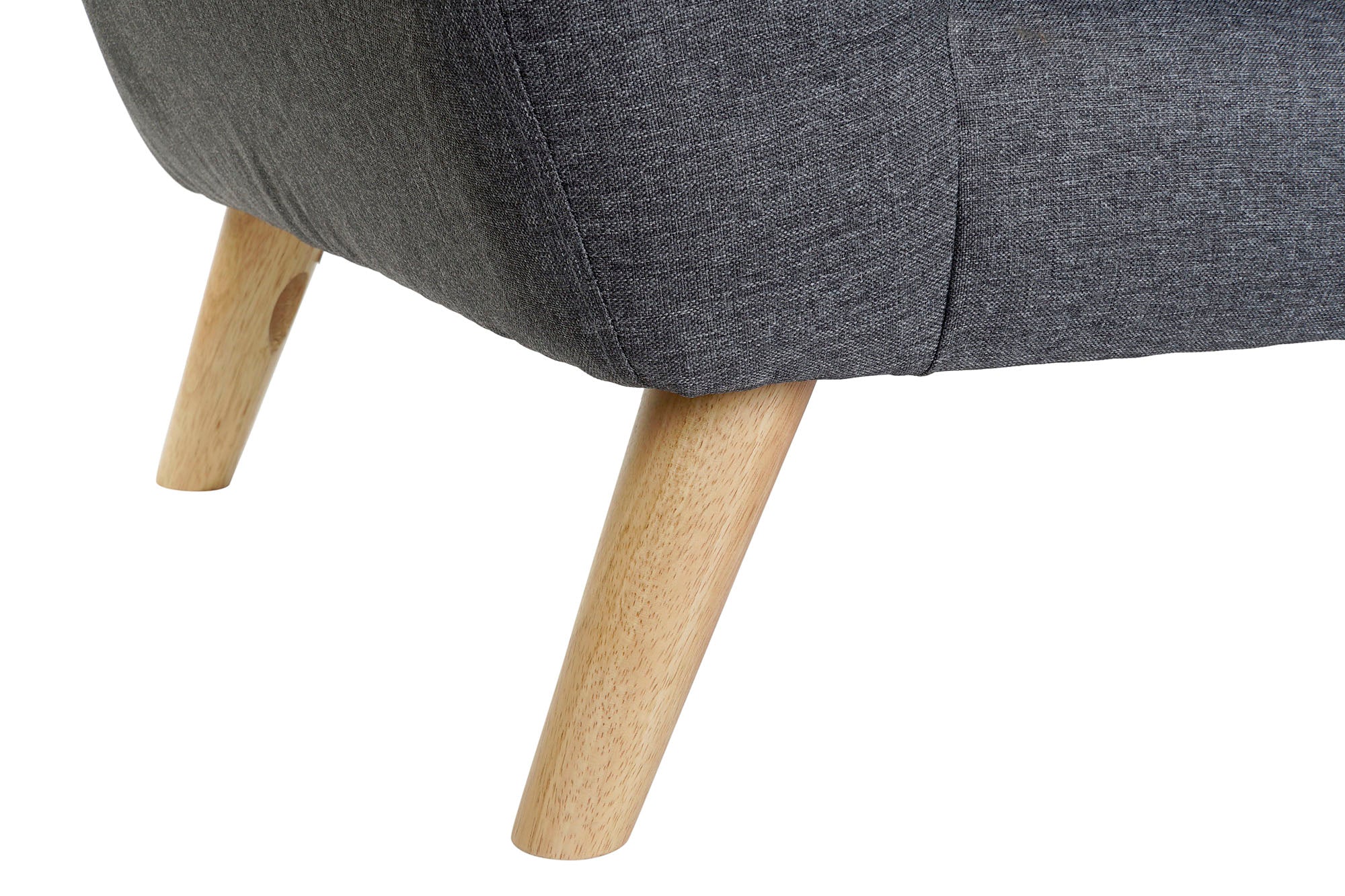 Sofa Poliester Rubberwood 230X144X84 3 Plazas Gris