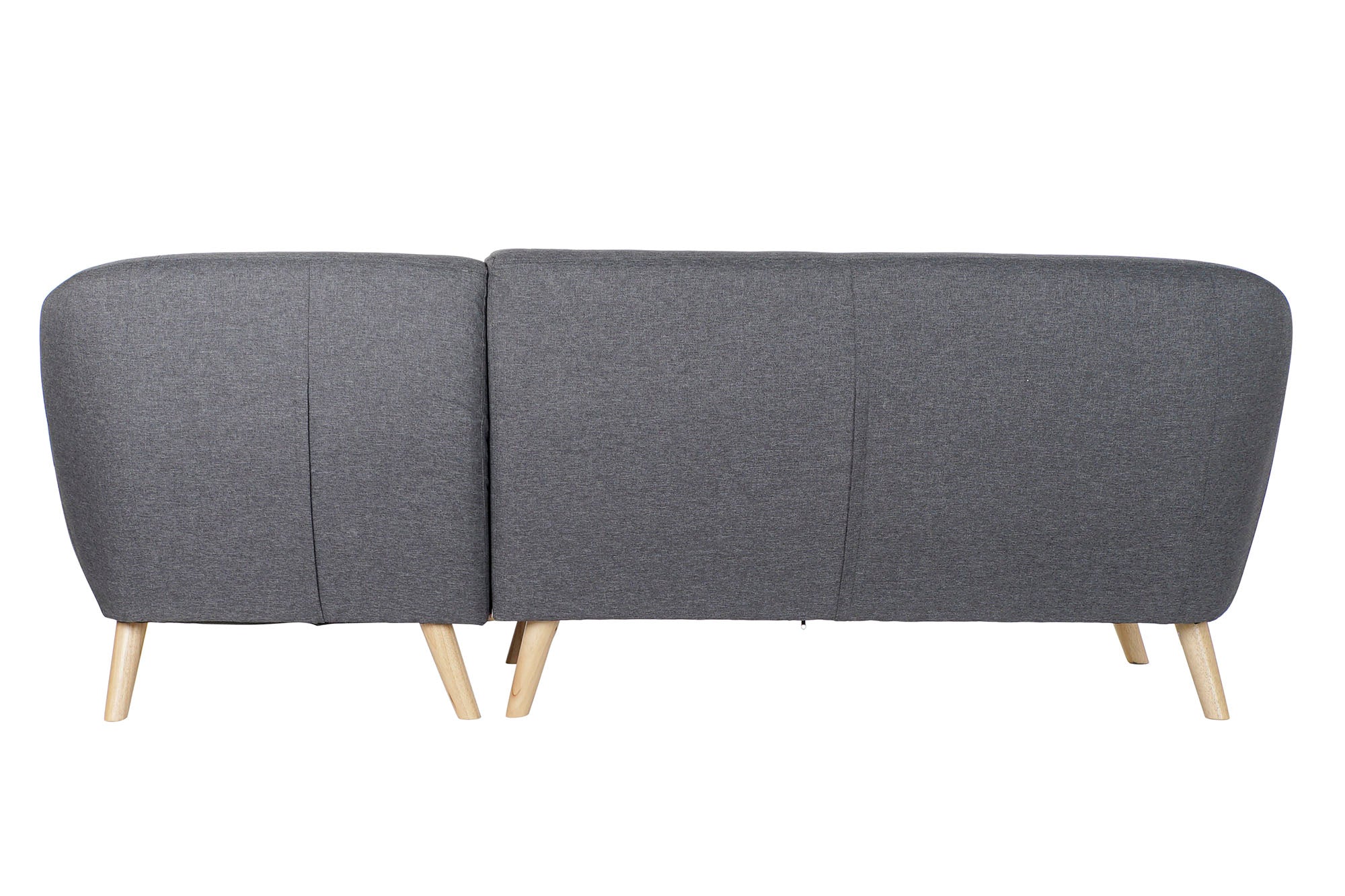 Sofa Poliester Rubberwood 230X144X84 3 Plazas Gris