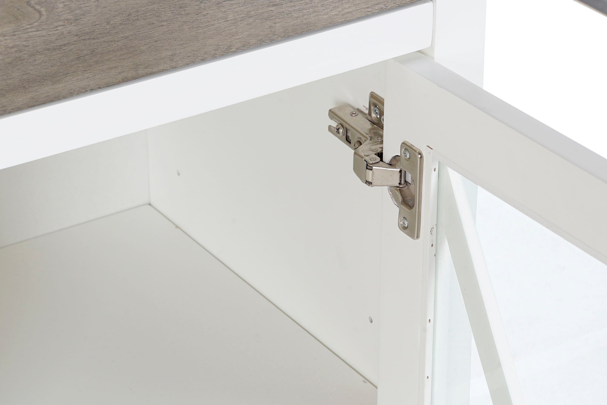 Cajonera Alamo Cristal 80X40X85 Blanco