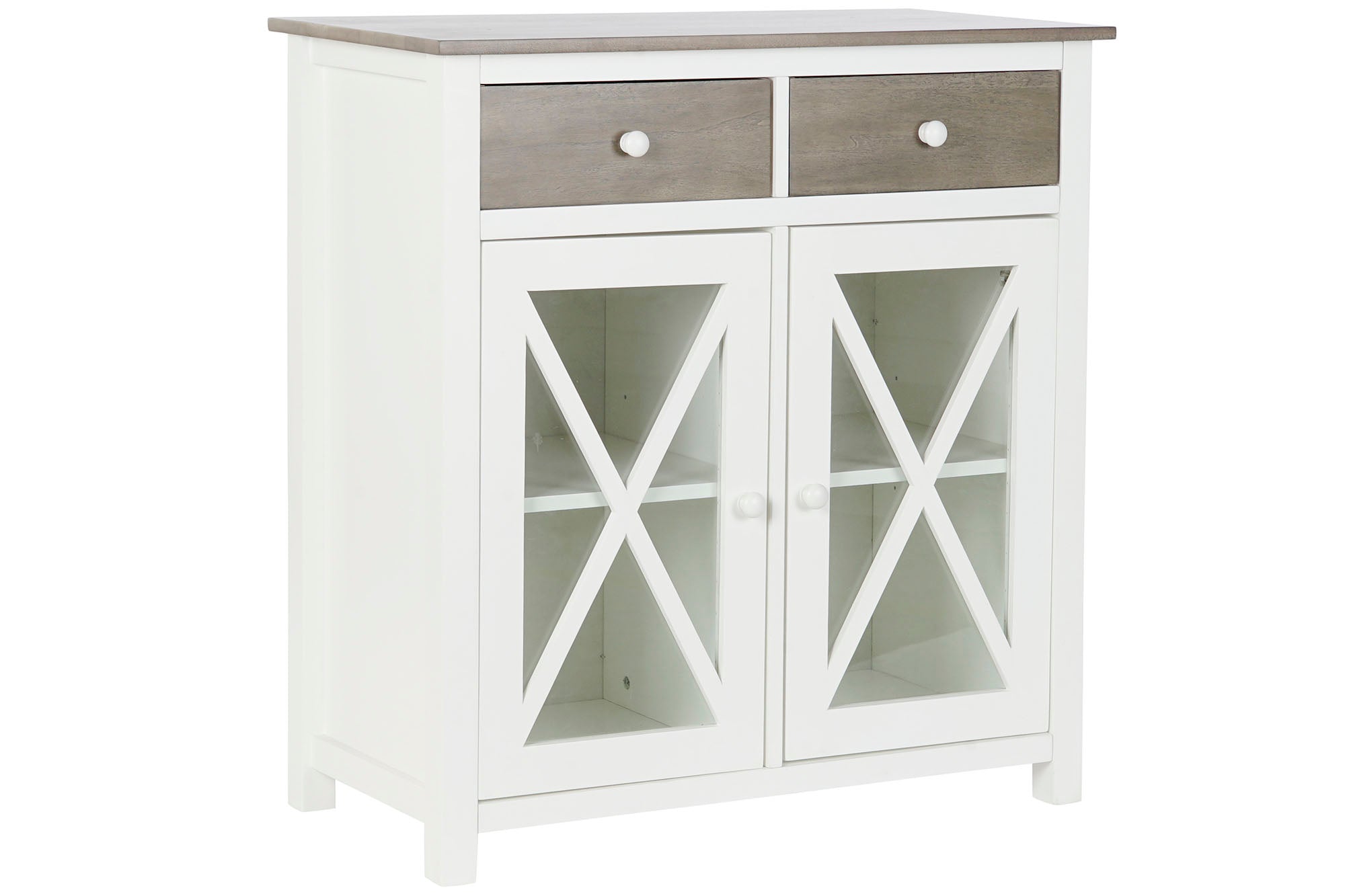 Cajonera Alamo Cristal 80X40X85 Blanco