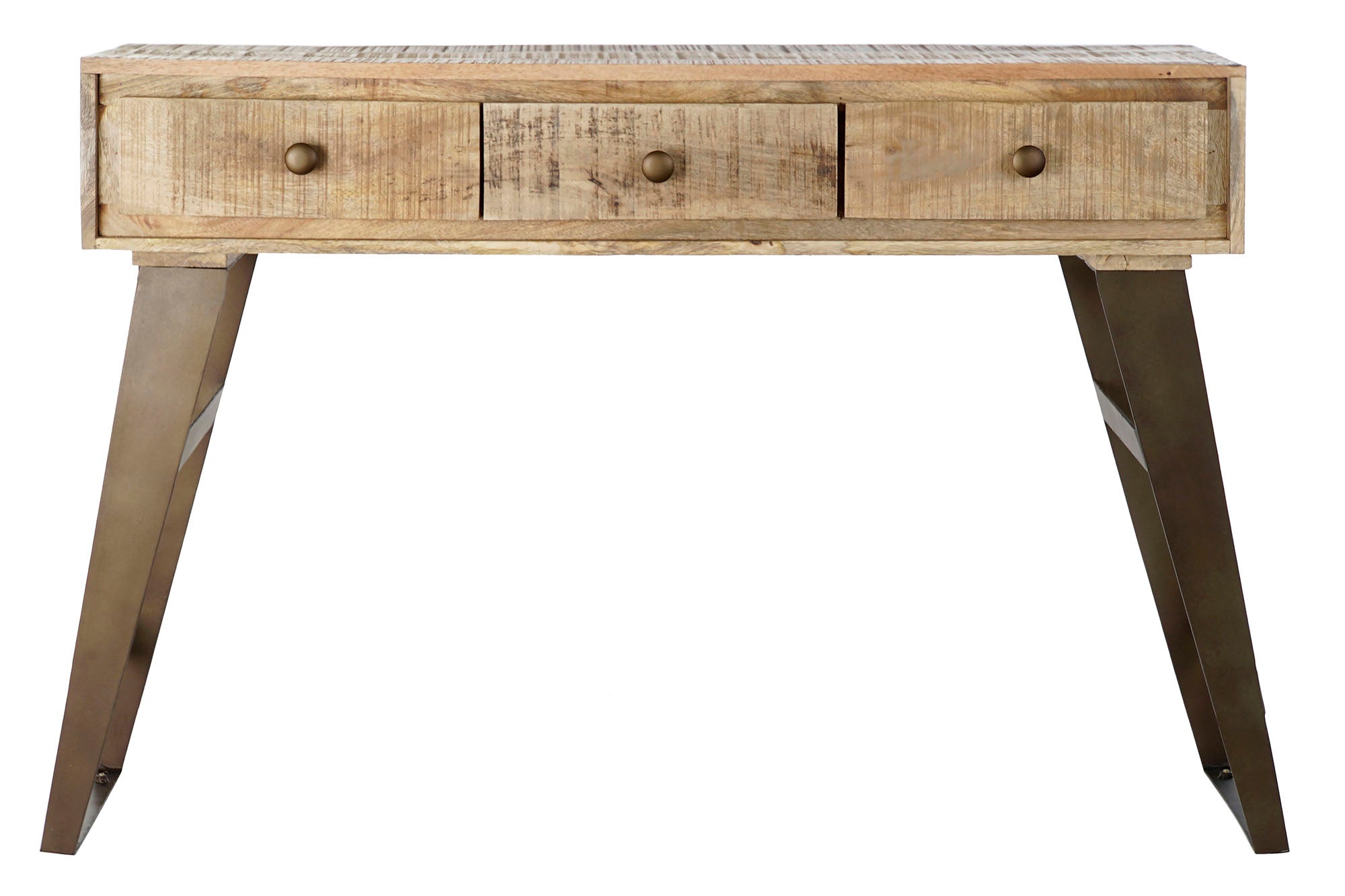 Consola com puxador metálico 130X40X89 Natural Natural