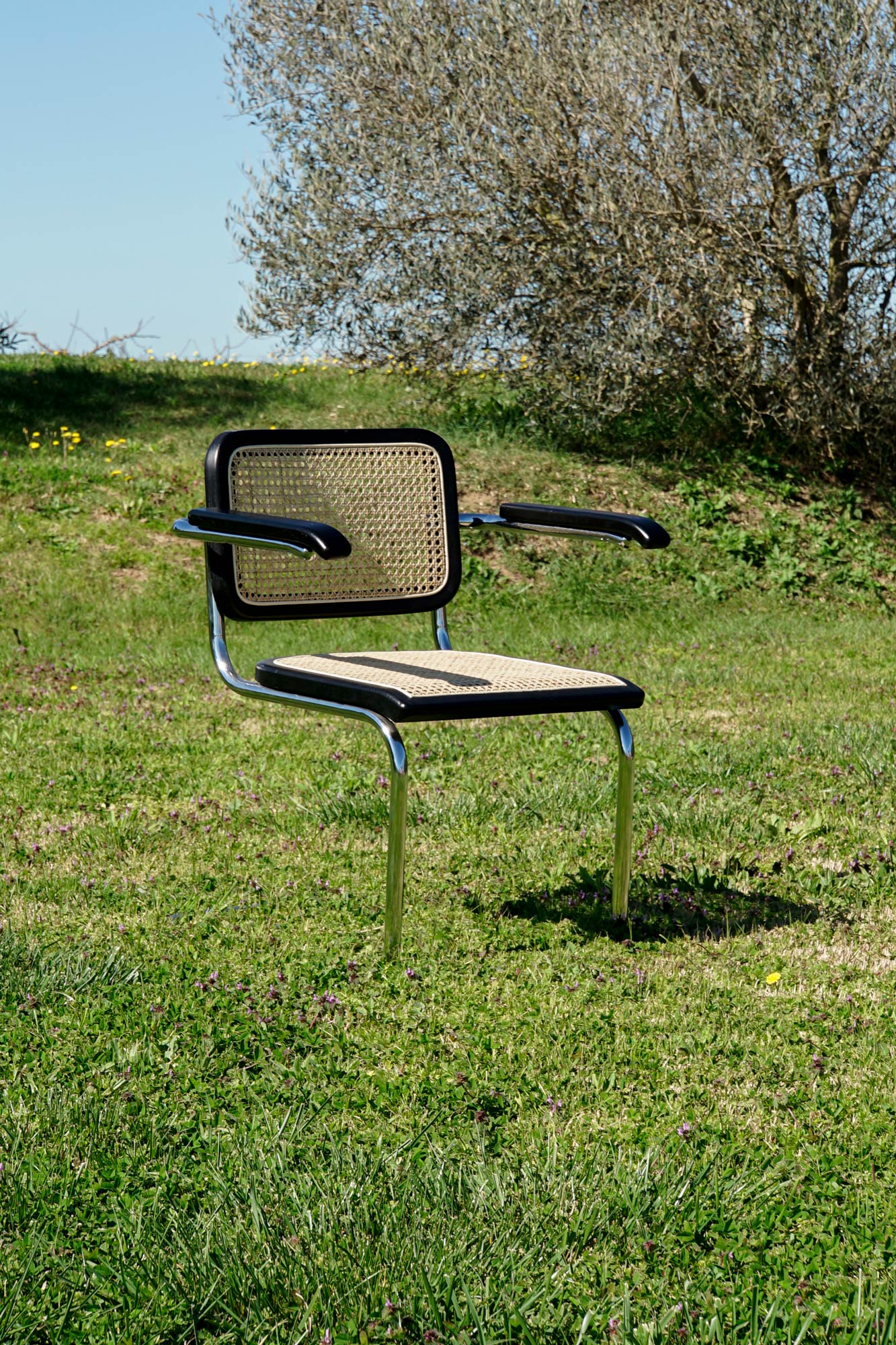 Silla Olmo Ratan 65,5X62X79 Rejilla Negro