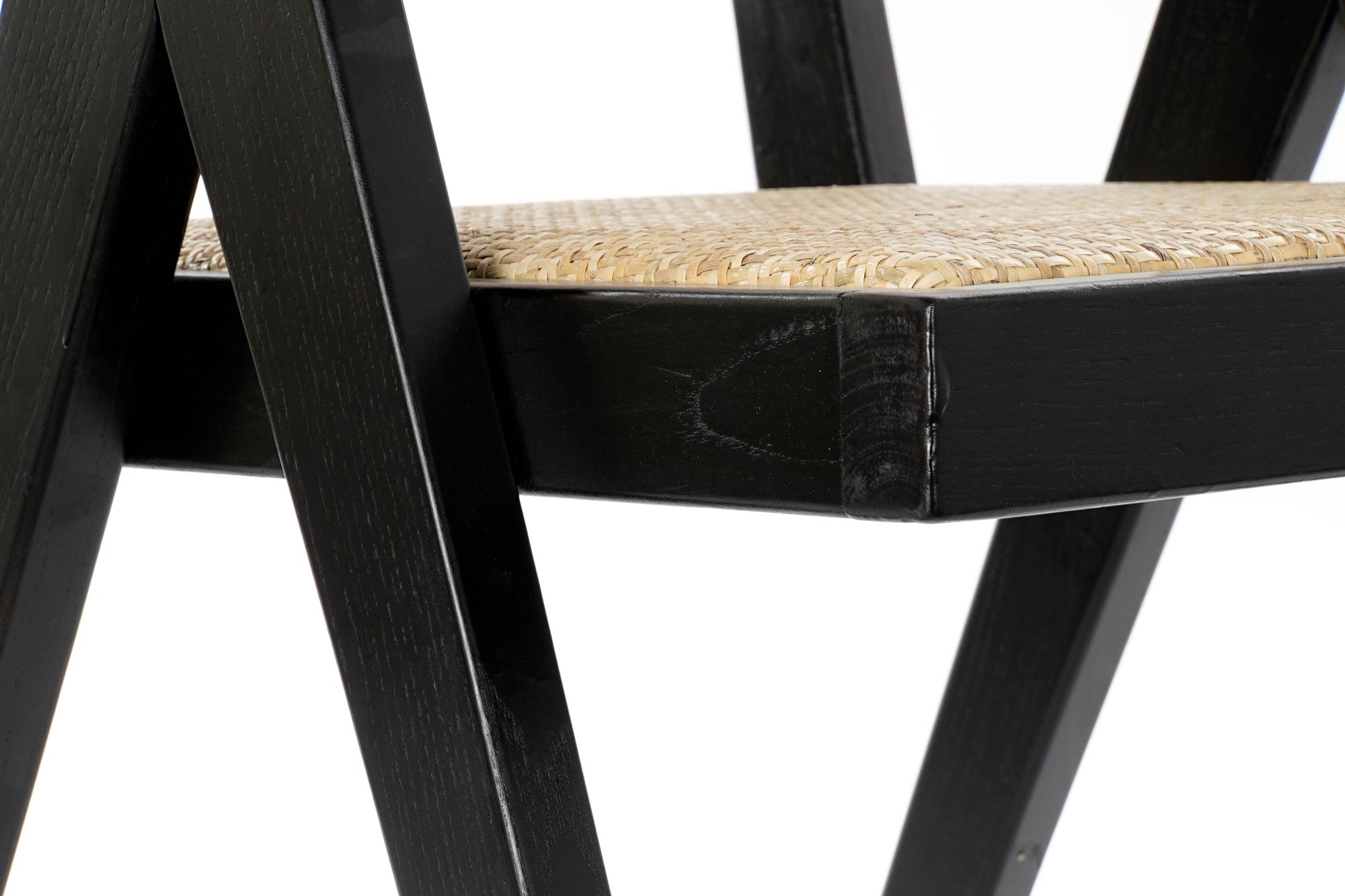 Silla Olmo Ratan 56,5X60X86 Rejilla Negro
