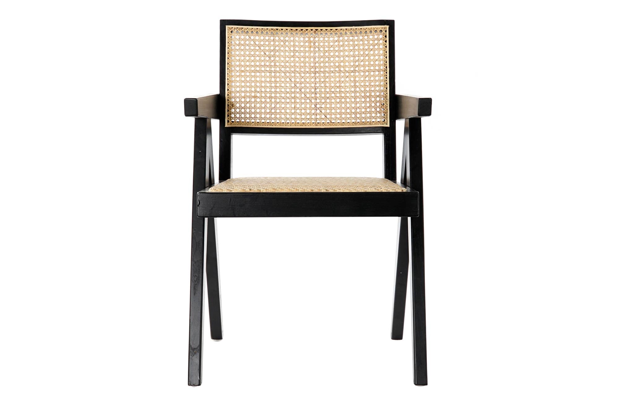 Silla Olmo Ratan 56,5X60X86 Rejilla Negro