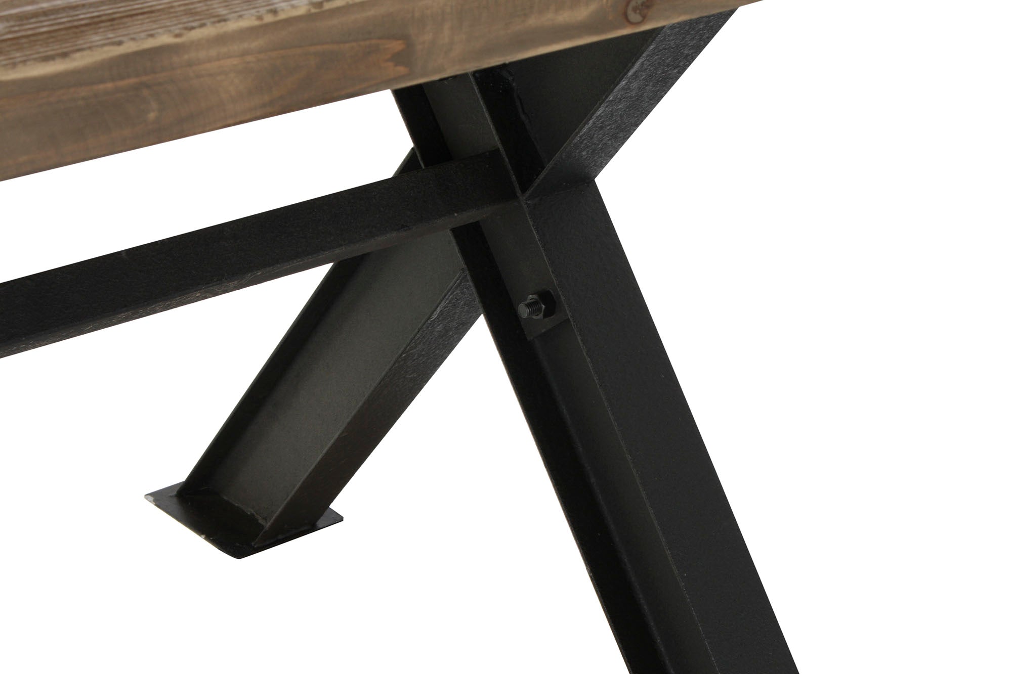 Mesa Madera Reciclada Metal 200X100X78 Natural