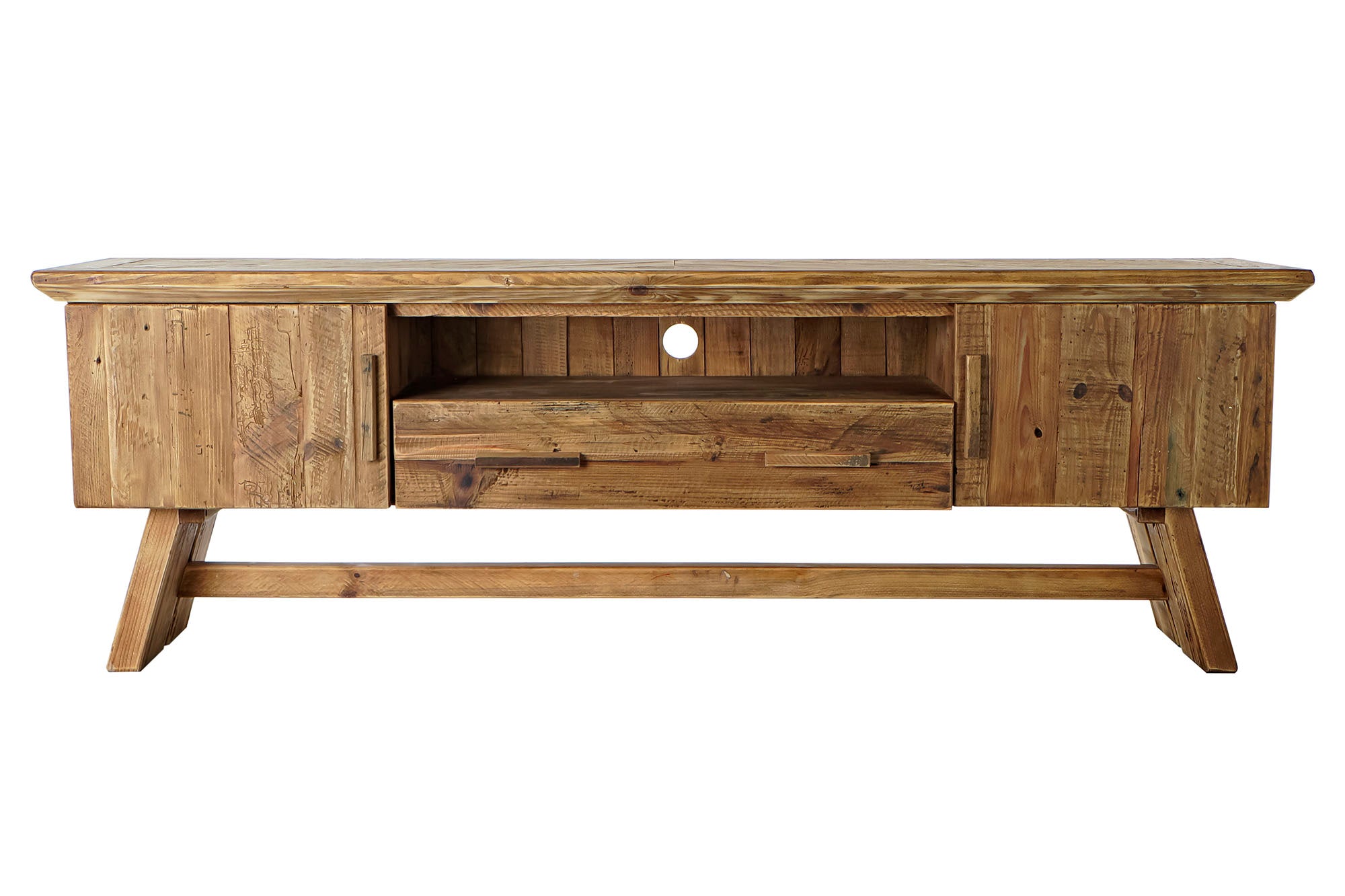 Mueble Tv Madera Reciclada 180X45X60 52,00 Natural