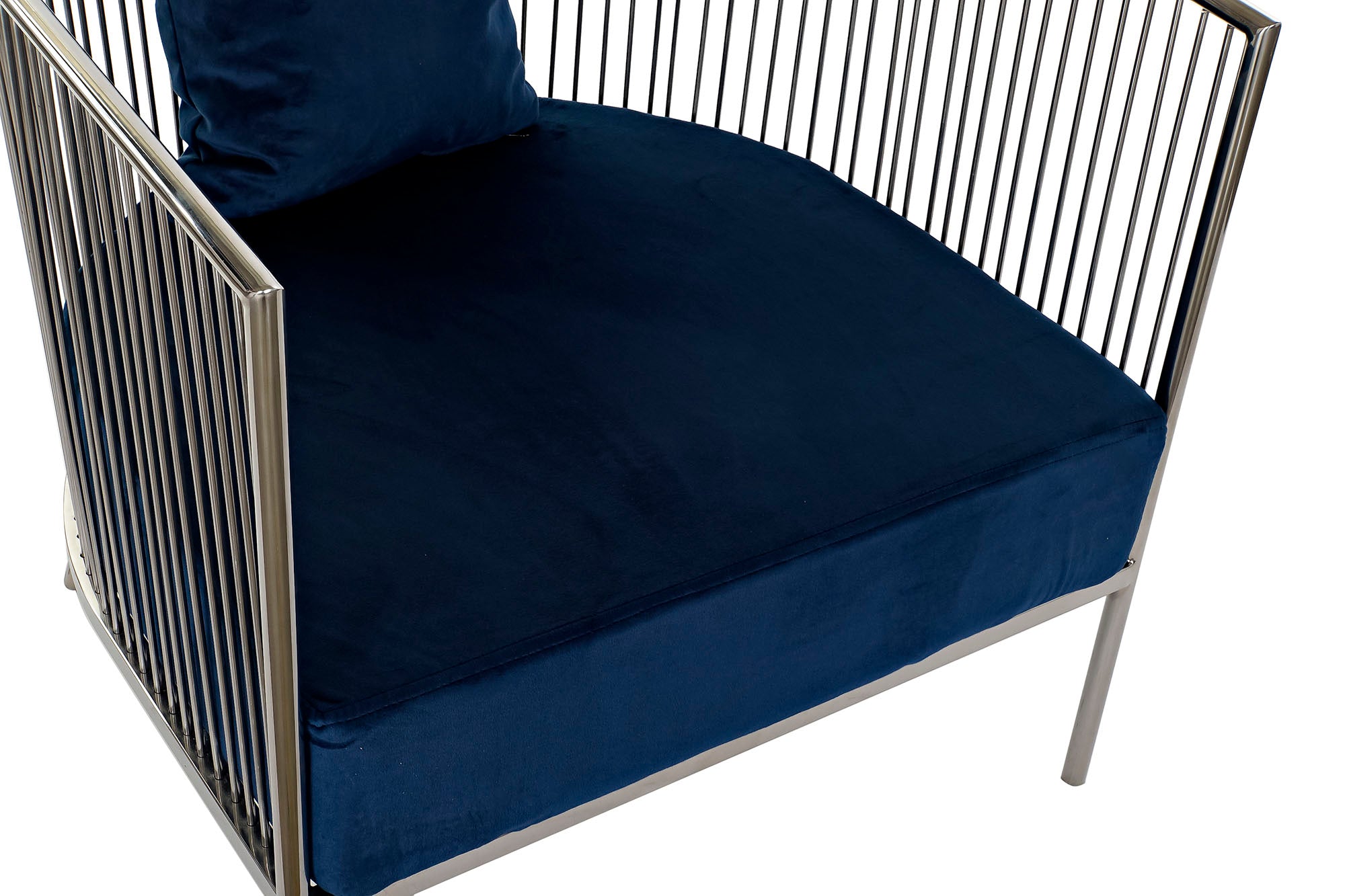 Poltrona de Aço Poliéster 66X69X70 Azul Marinho