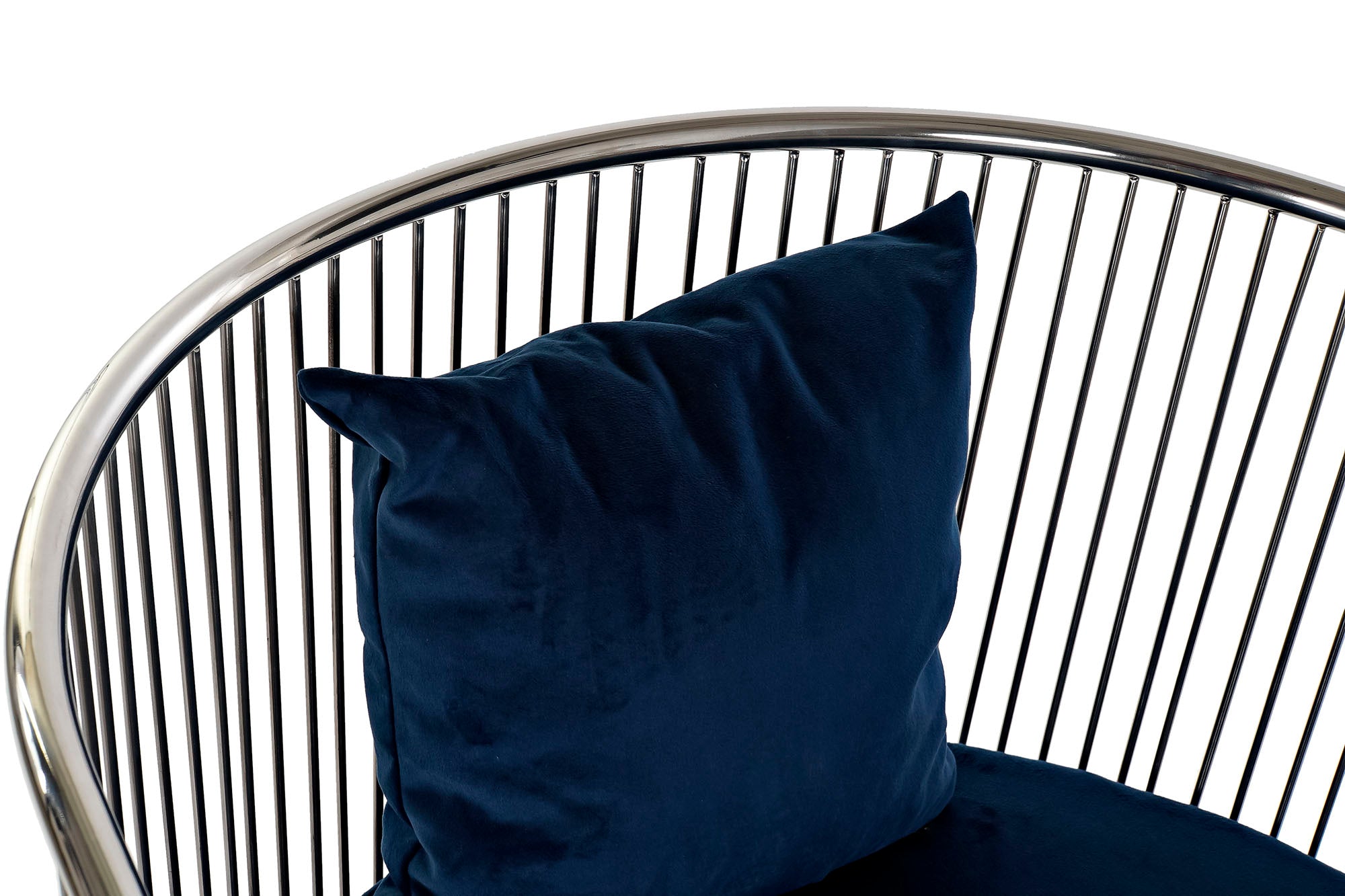 Poltrona de Aço Poliéster 66X69X70 Azul Marinho