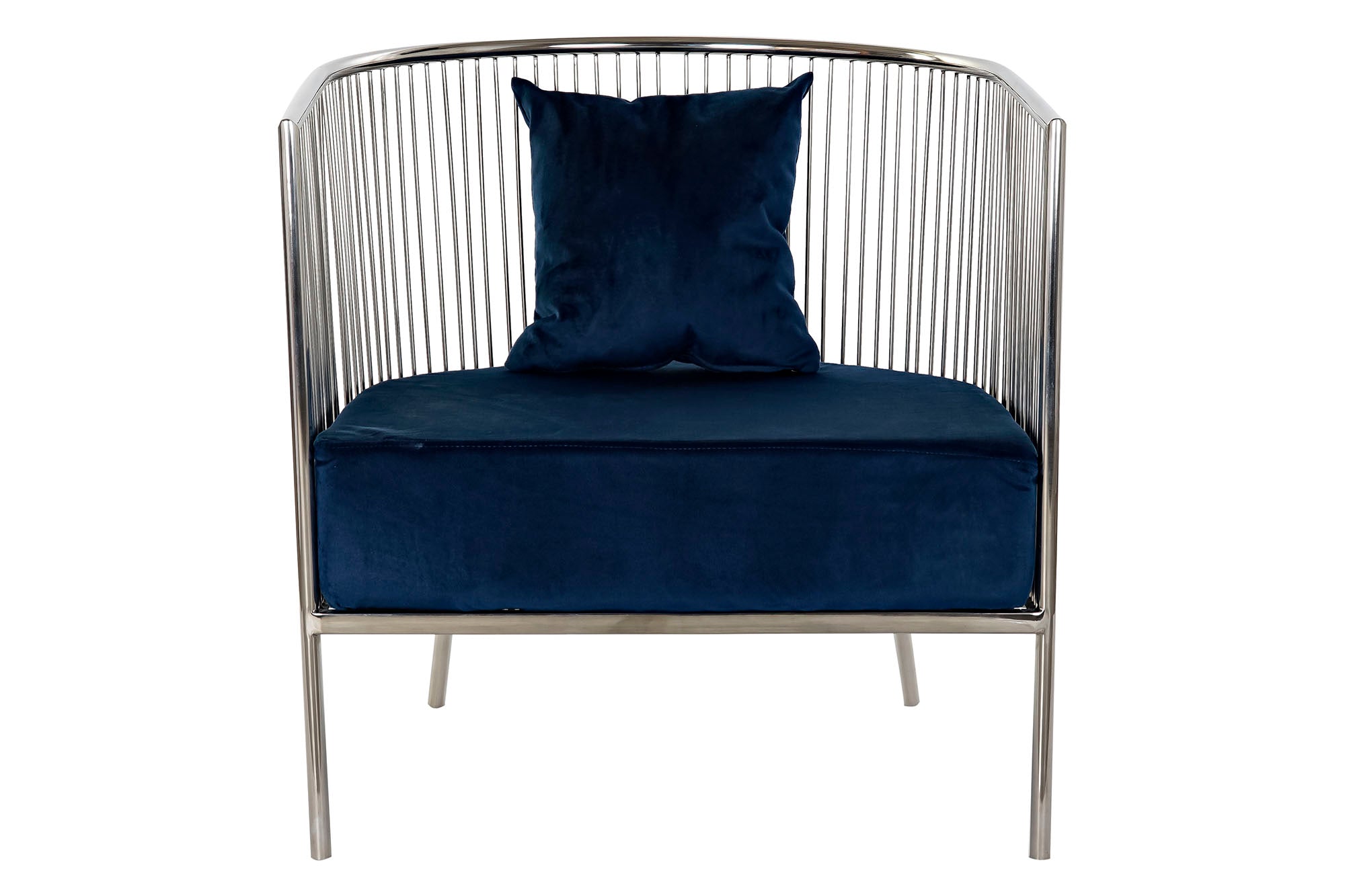 Poltrona de Aço Poliéster 66X69X70 Azul Marinho