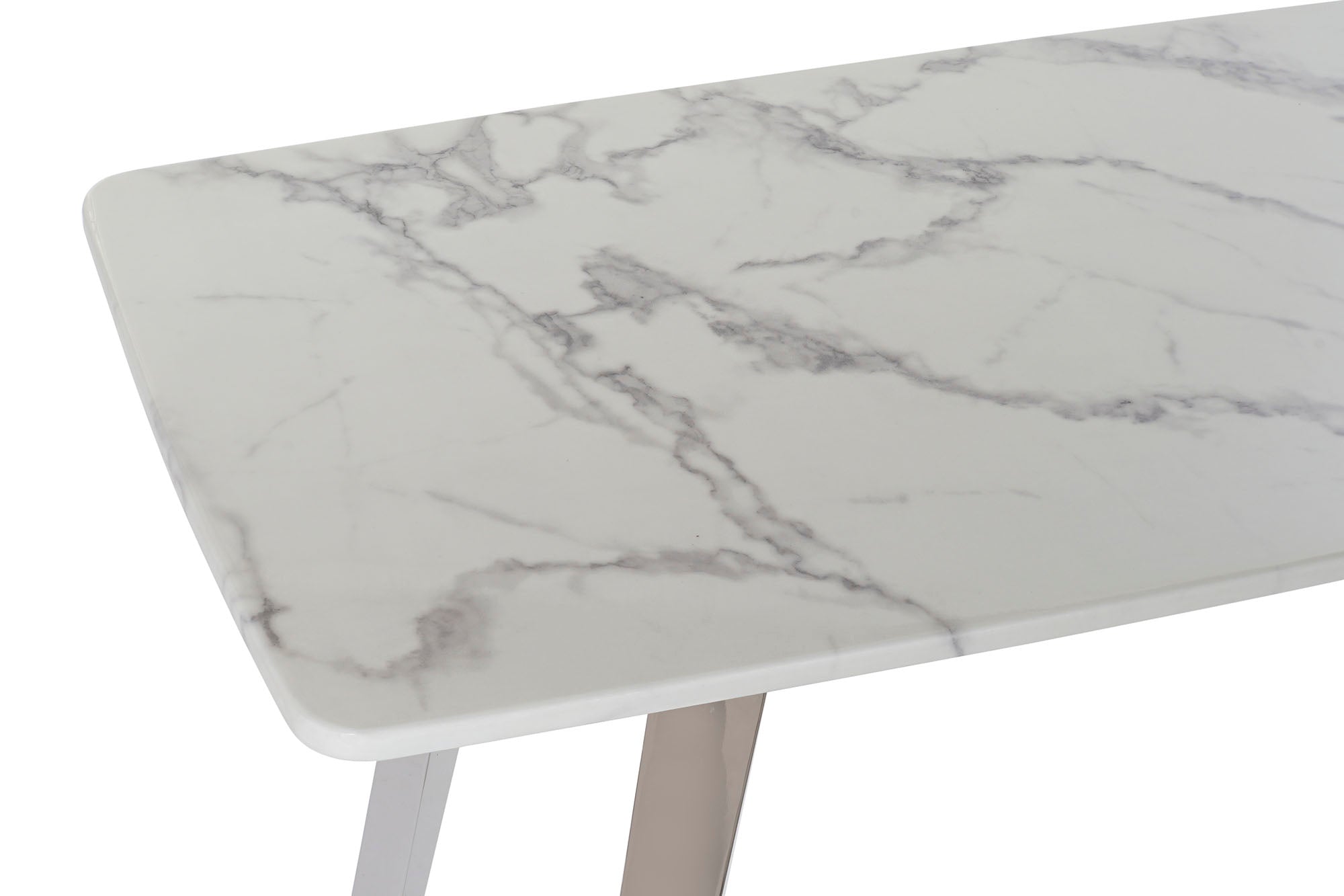 Marble Steel Console 150X45X80 Silver