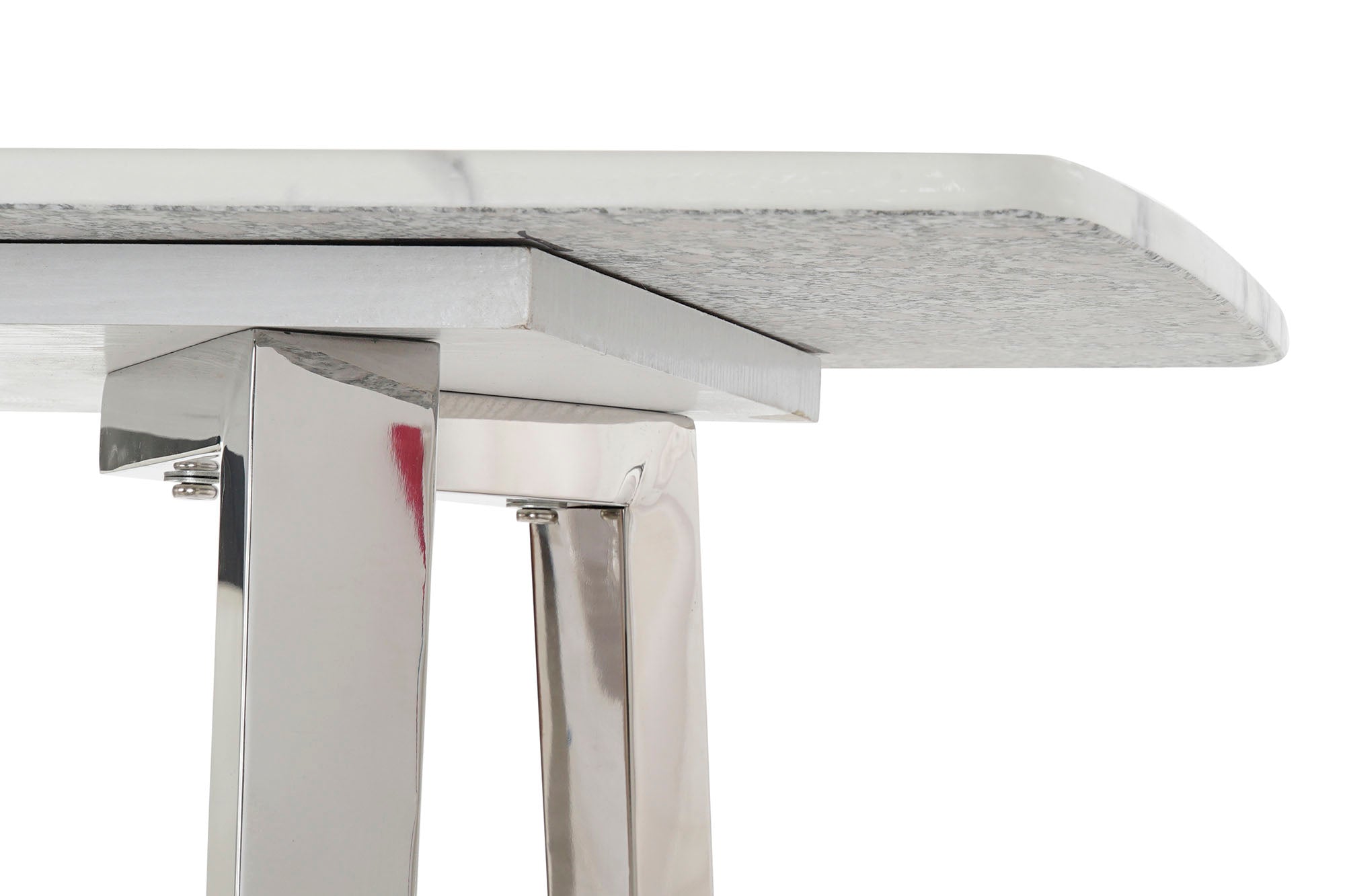 Marble Steel Console 150X45X80 Silver