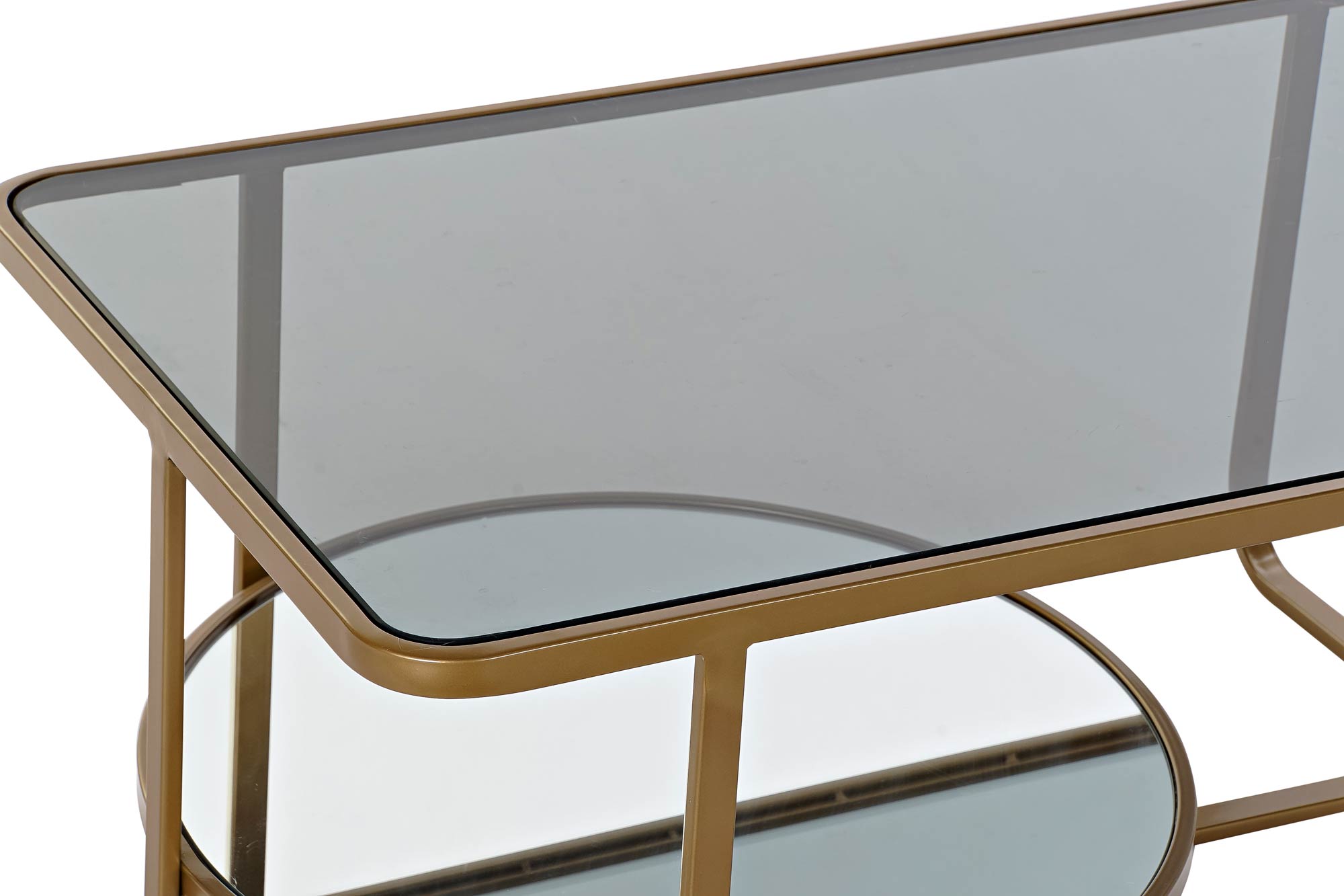 Mesa Centro Metal Cristal 90X50X35 14,50 Mate