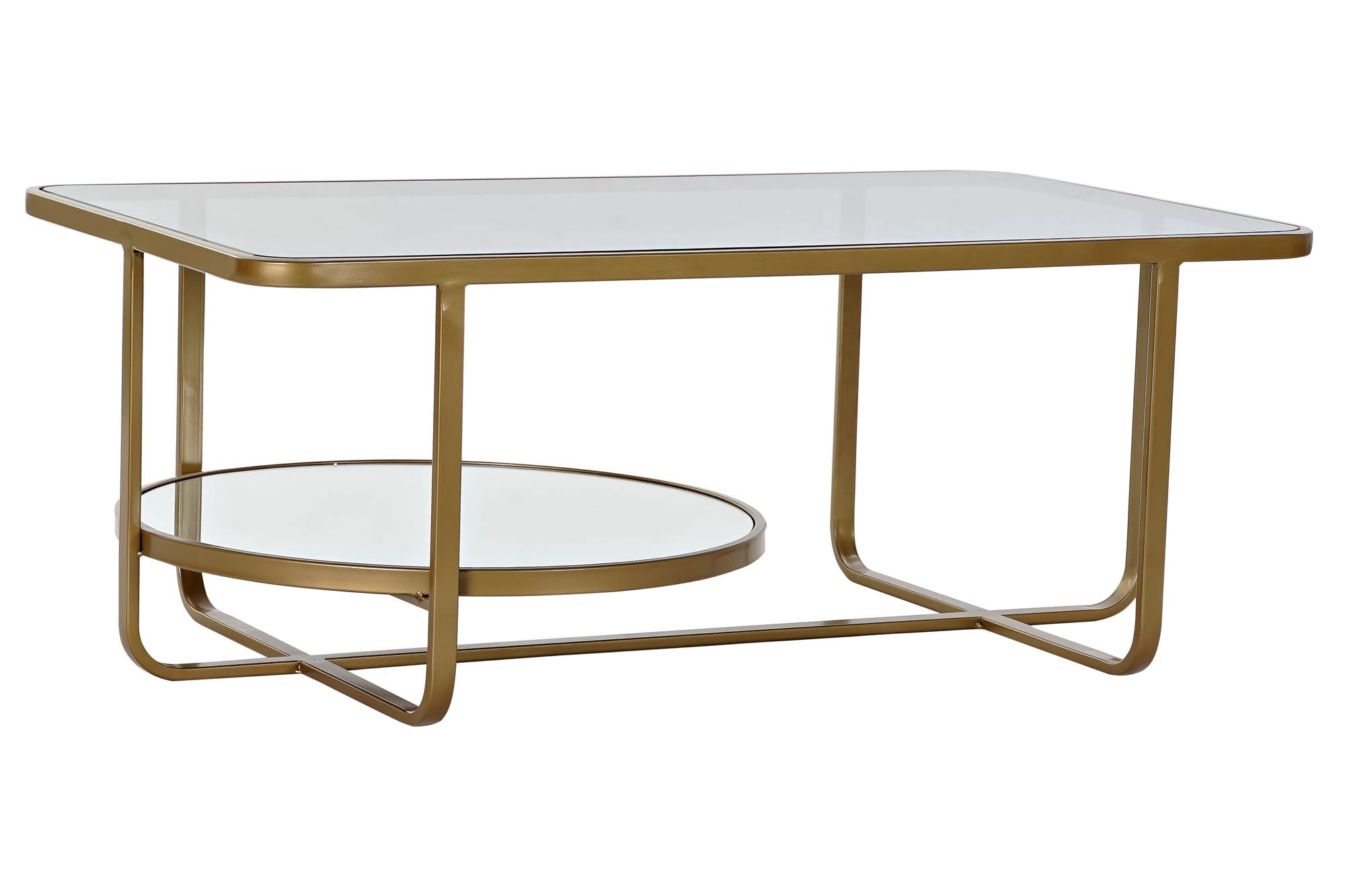 Mesa Centro Metal Cristal 90X50X35 14,50 Mate