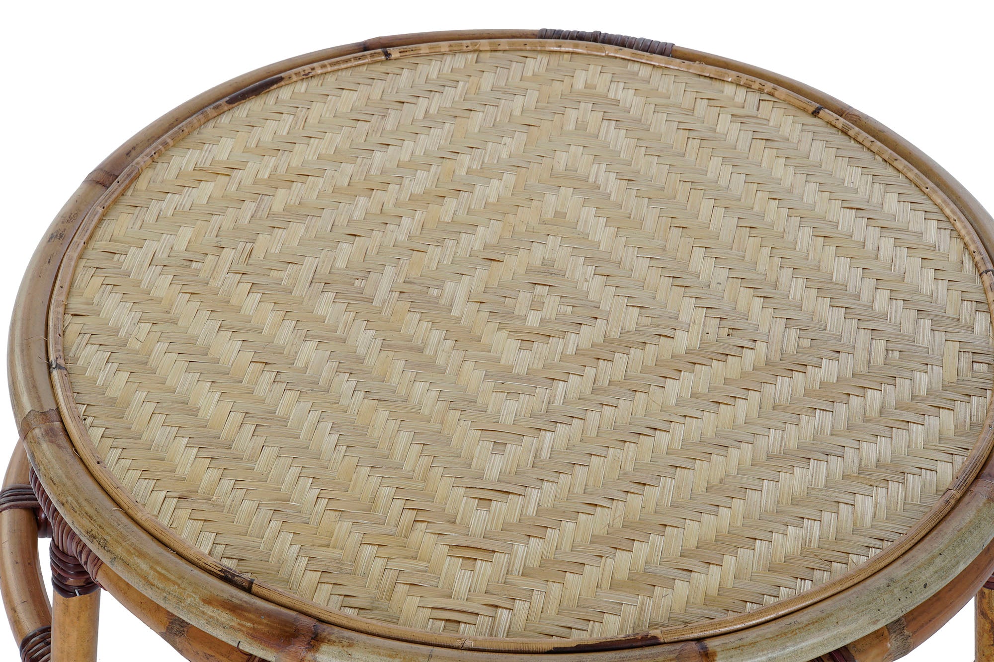 Mesita Auxiliar Ratan Bambu 60X60X42 Natural
