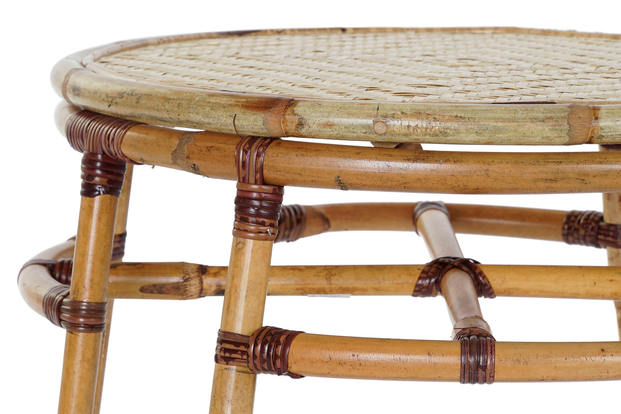 Mesita Auxiliar Ratan Bambu 60X60X42 Natural