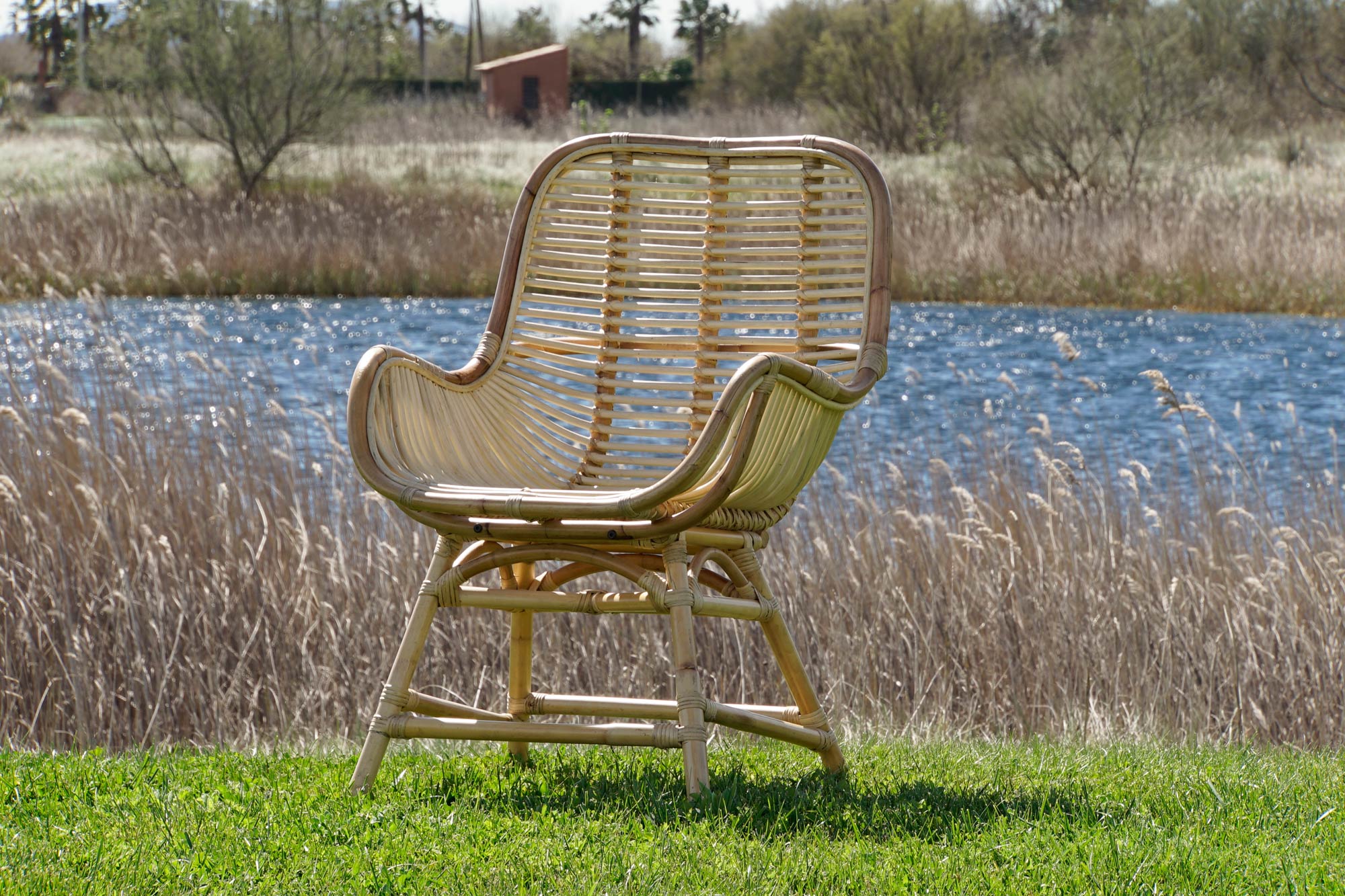 Silla Ratan 62X62X92 Natural